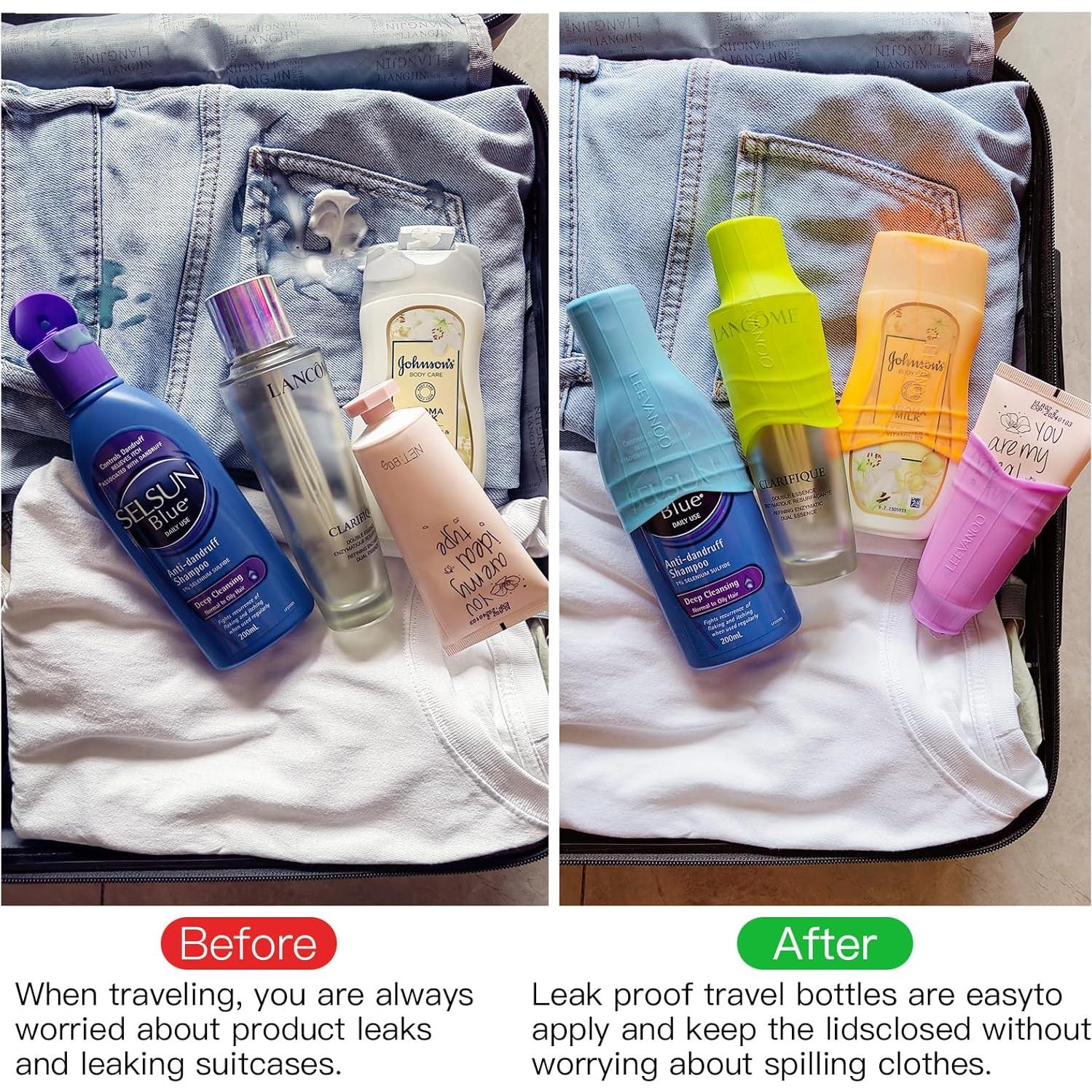 Mangas de Silicona LEEVANOO 8 PCS para Artículos de Tocador