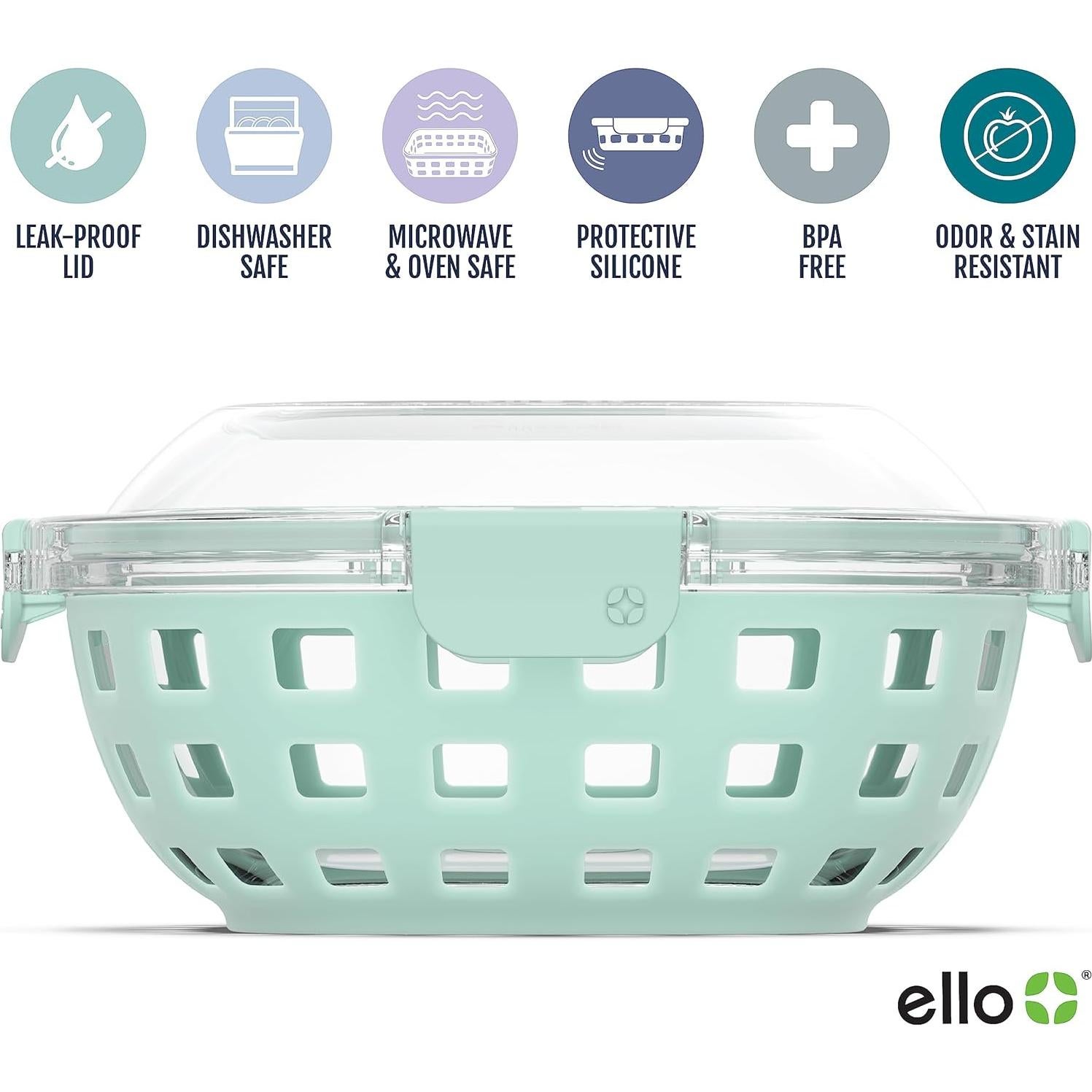 Contenedor de Almuerzo Ello Duraglass 5 Tazas Hermético