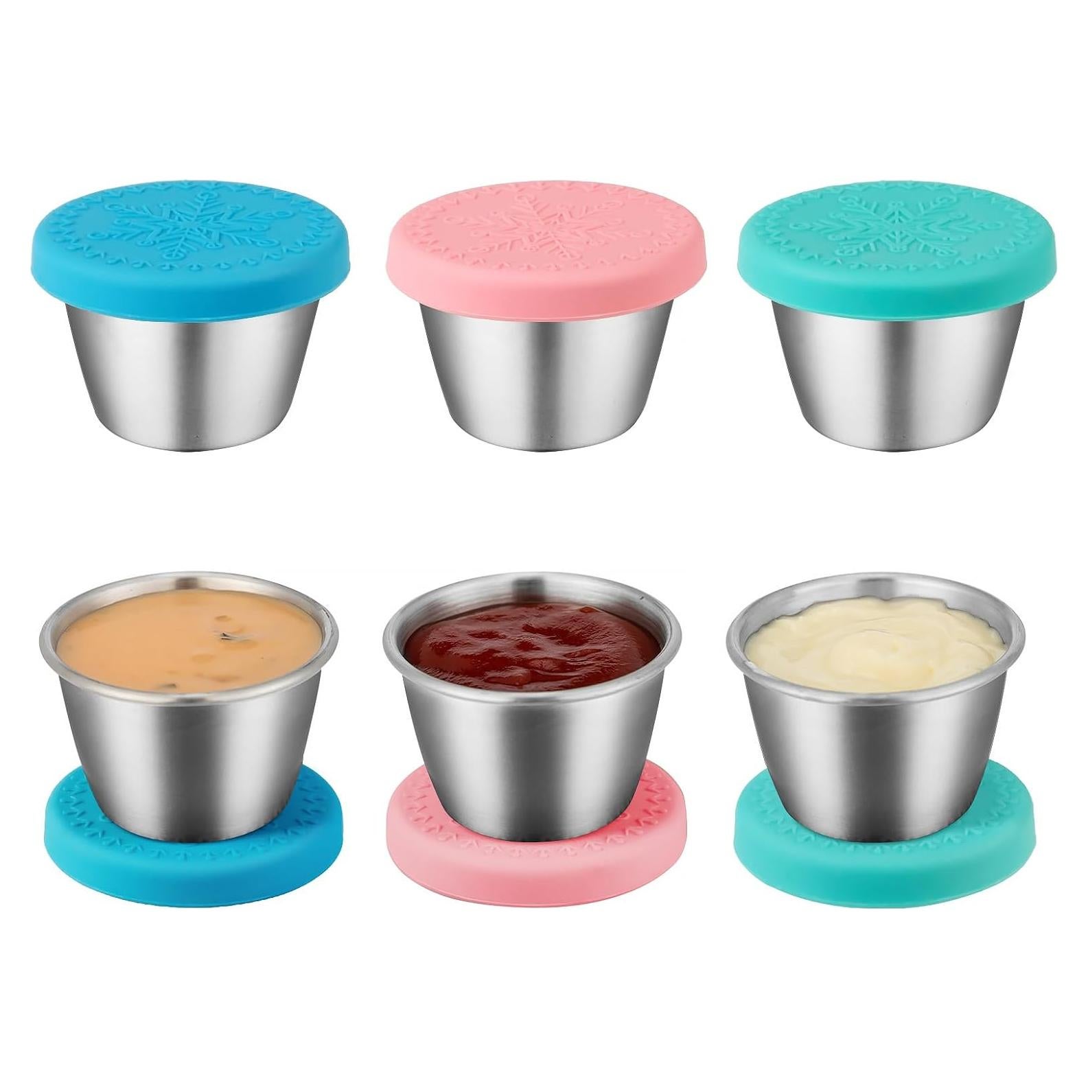 Contenedor de Acero Inoxidable Freshmage 6 Piezas 70ml a Prueba de Fugas