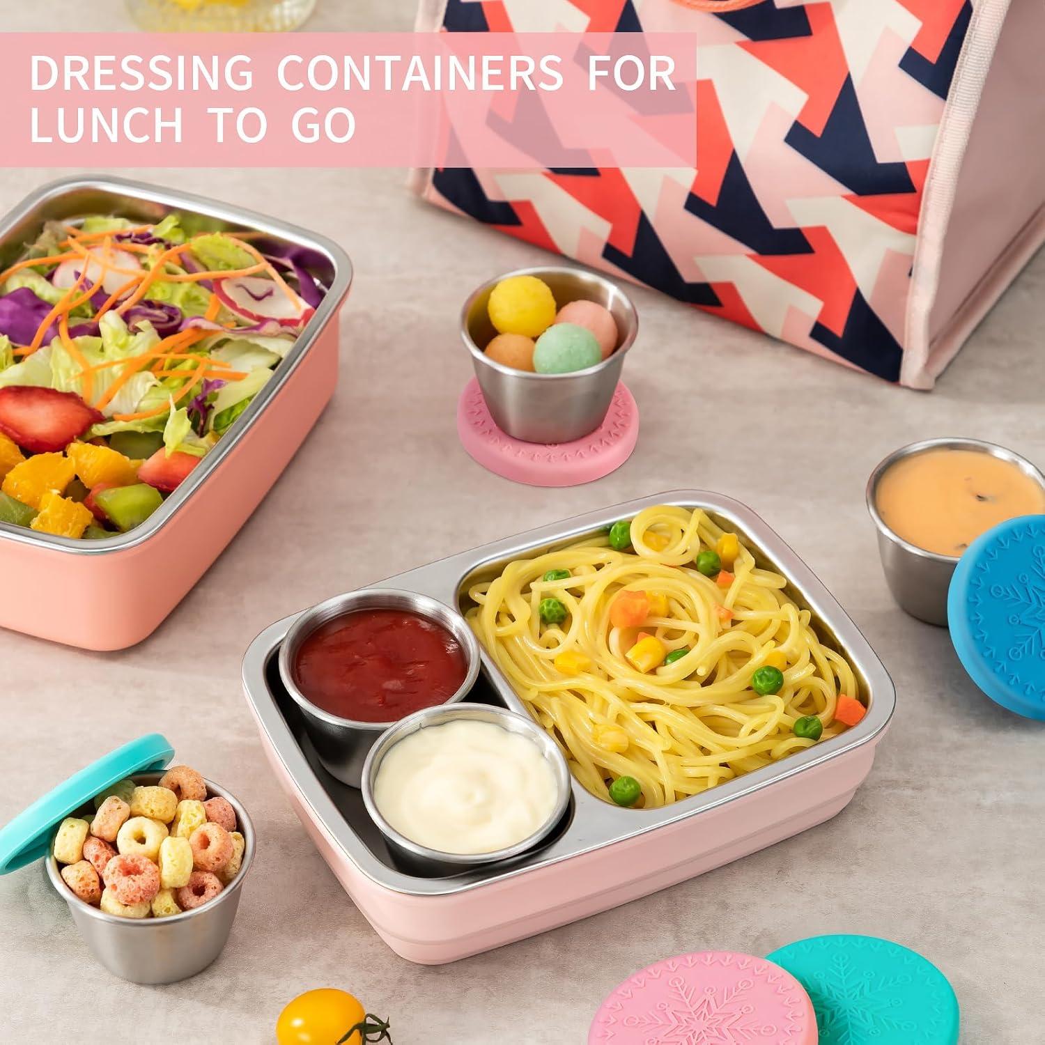 Contenedor de Acero Inoxidable Freshmage 6 Piezas 70ml a Prueba de Fugas