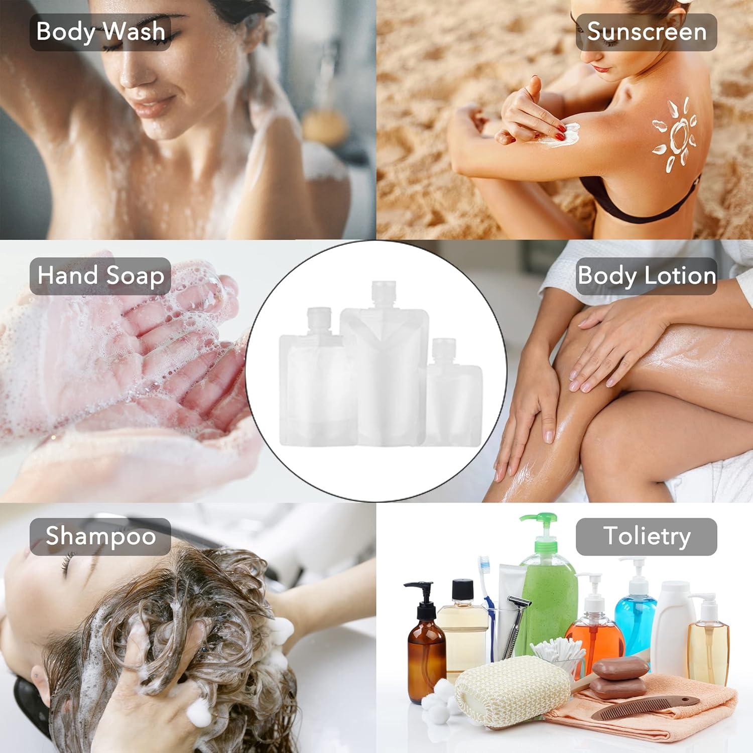 18 Bolsas de Squeeze Vacías HQLESHUI 30ml/50ml/100ml Viaje