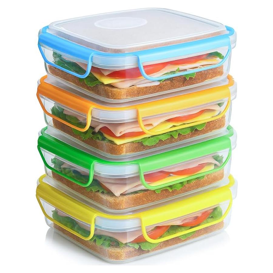 Contenedores de Sándwich Snap Fresh - 4 Unidades 450 ml