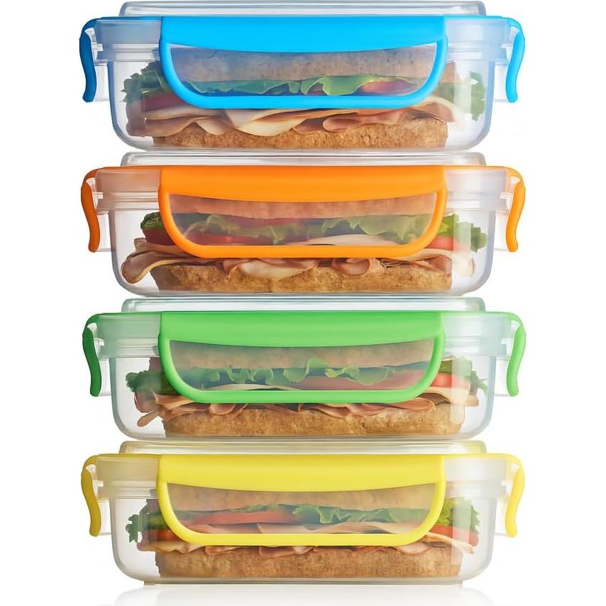 Contenedores de Sándwich Snap Fresh - 4 Unidades 450 ml