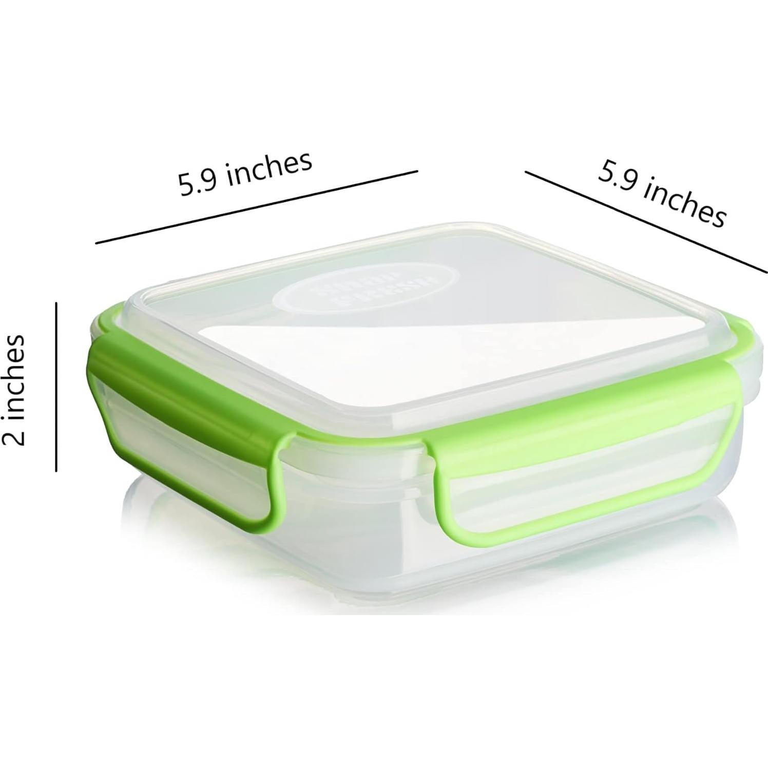 Contenedores de Sándwich Snap Fresh - 4 Unidades 450 ml