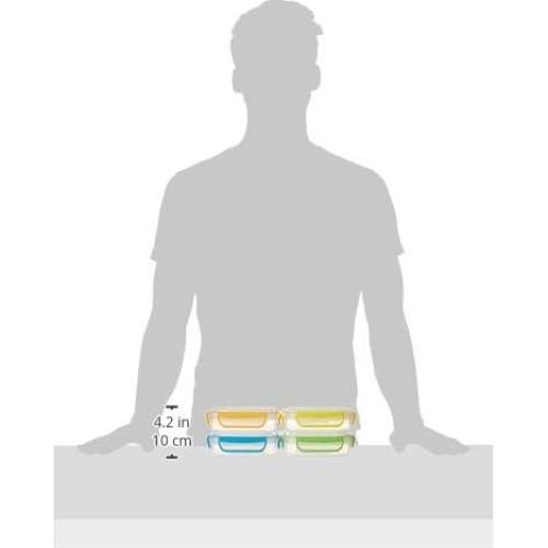 Contenedores de Sándwich Snap Fresh - 4 Unidades 450 ml