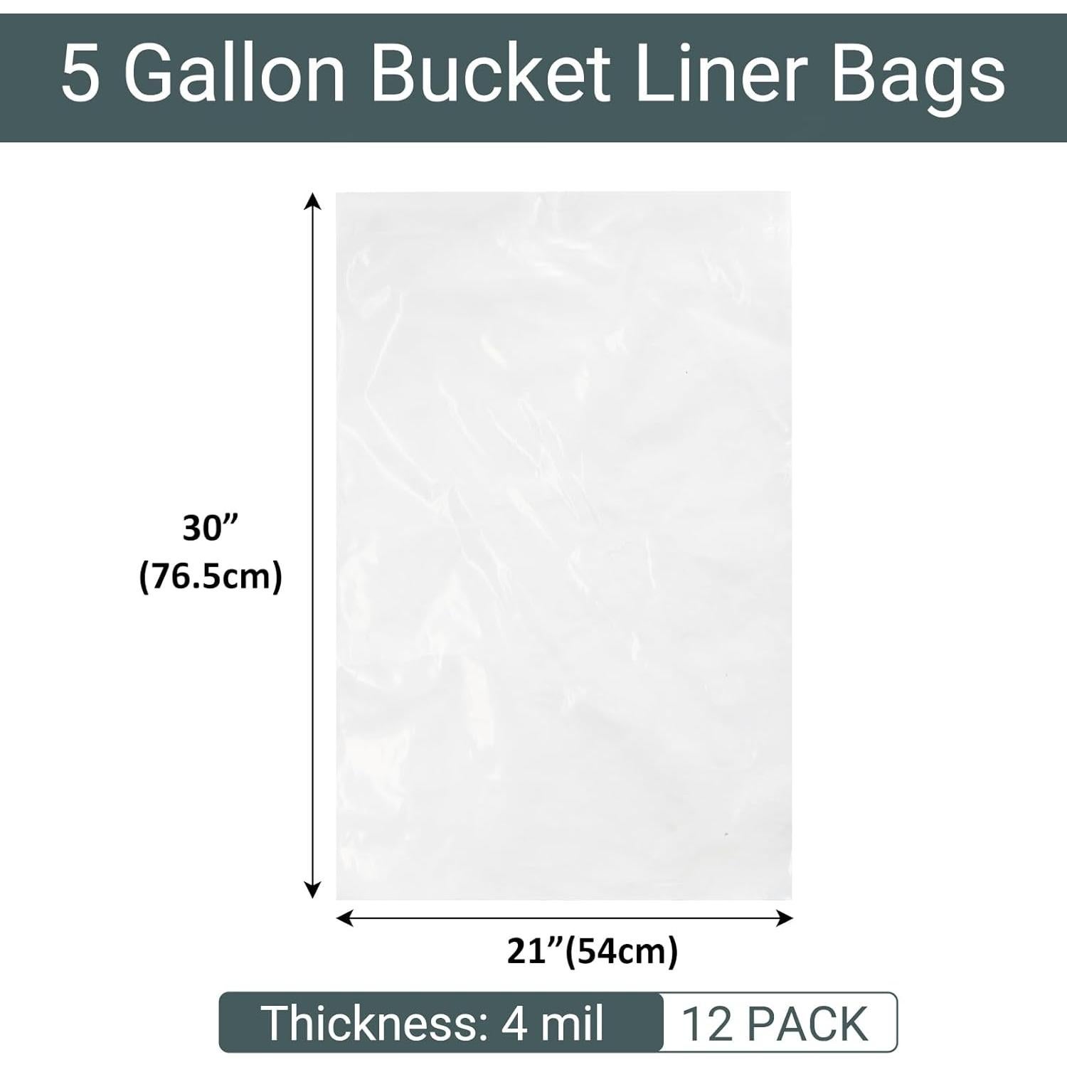 Bolsas forradas para cubos de 5 galones Belinlen - 12 unidades