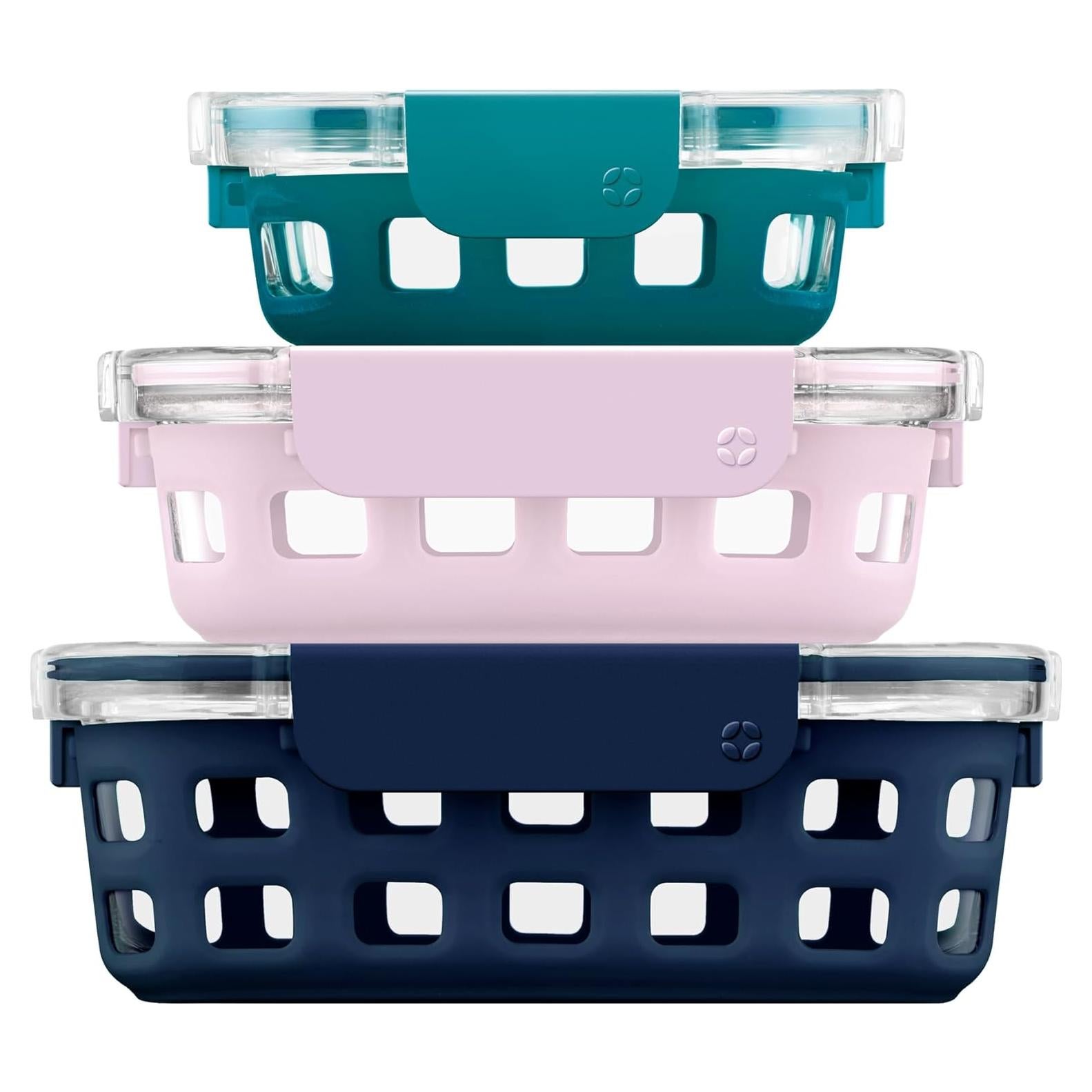 Contenedores de Vidrio Ello Duraglass 3-Pack Herméticos 1200ml