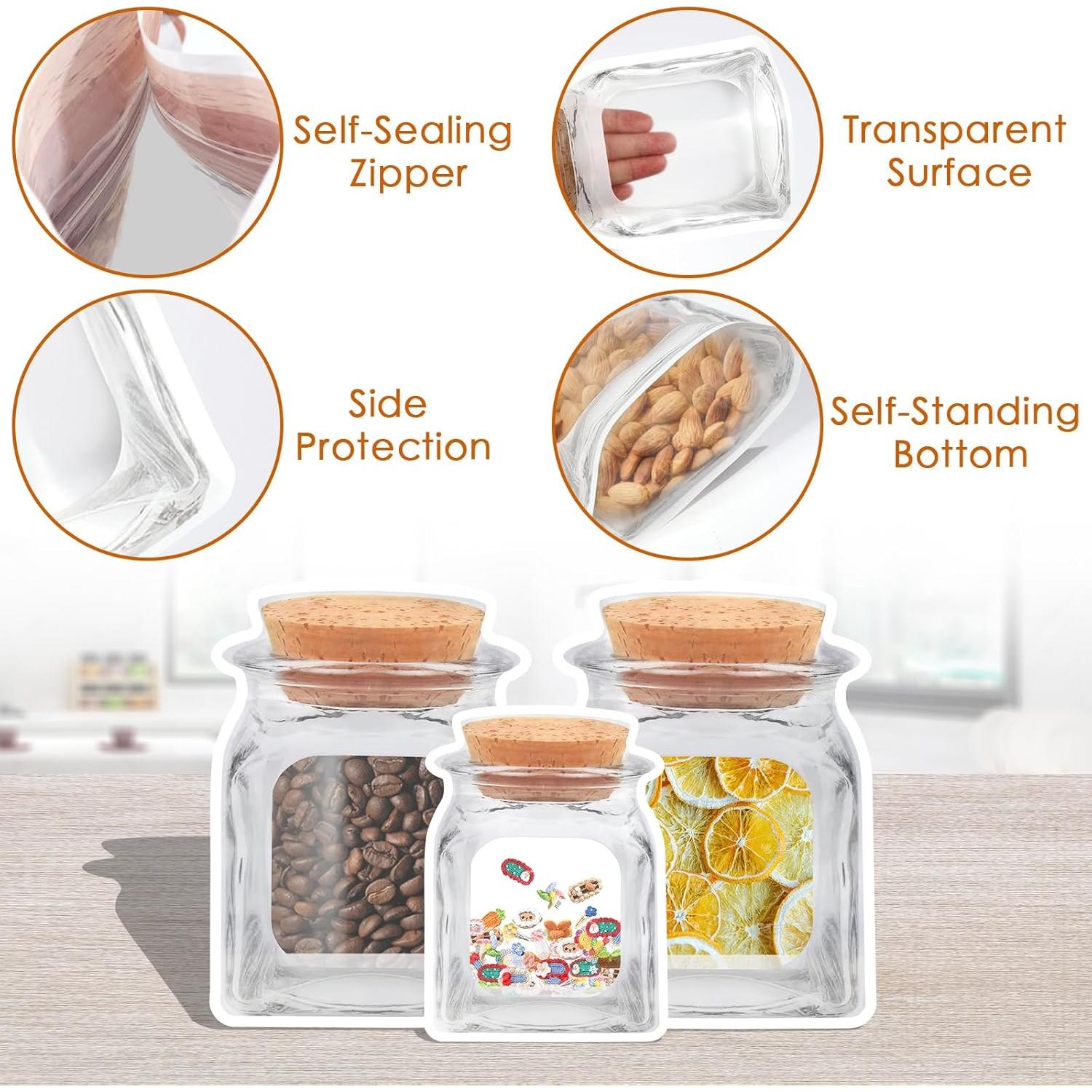 100 Bolsas Reutilizables para Tarros de Conserva Weiwei 14x20 cm