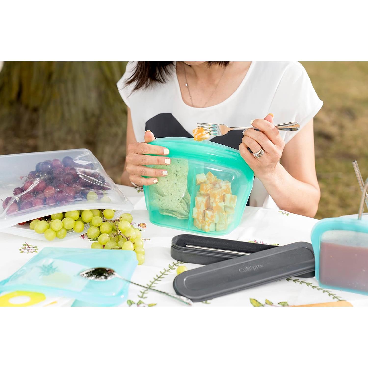 Bolsa Reutilizable de Silicona Cuisipro 44oz Verde 21.6x15.5cm