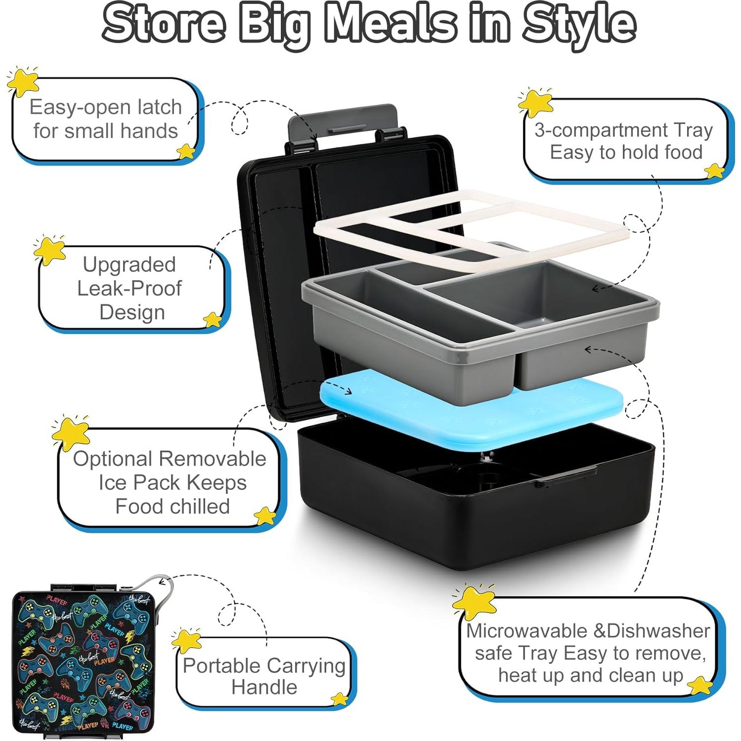 Caja de Almuerzo Bento Howeemo con Termo y Bolsa Aislada