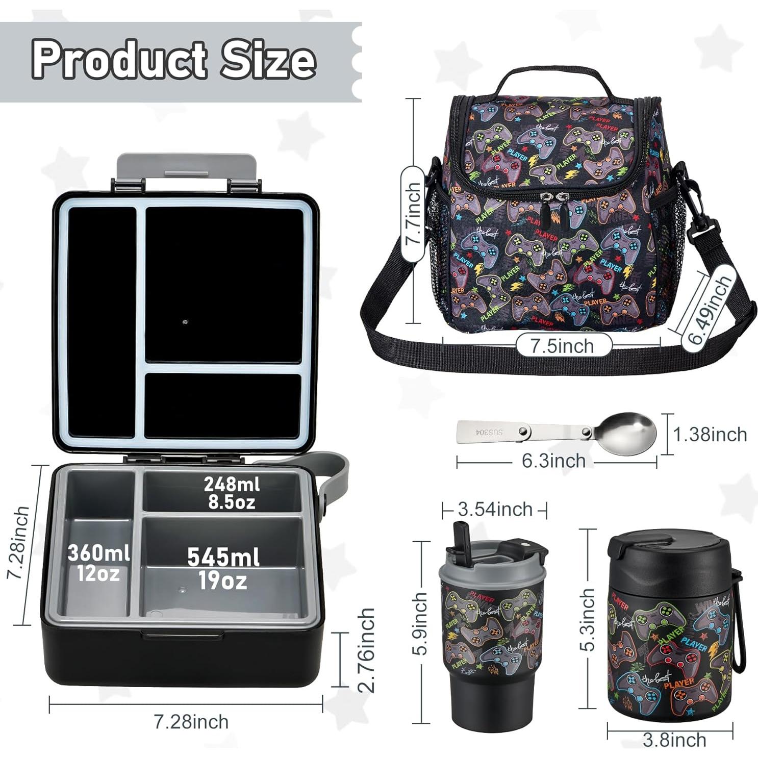 Caja de Almuerzo Bento Howeemo con Termo y Bolsa Aislada