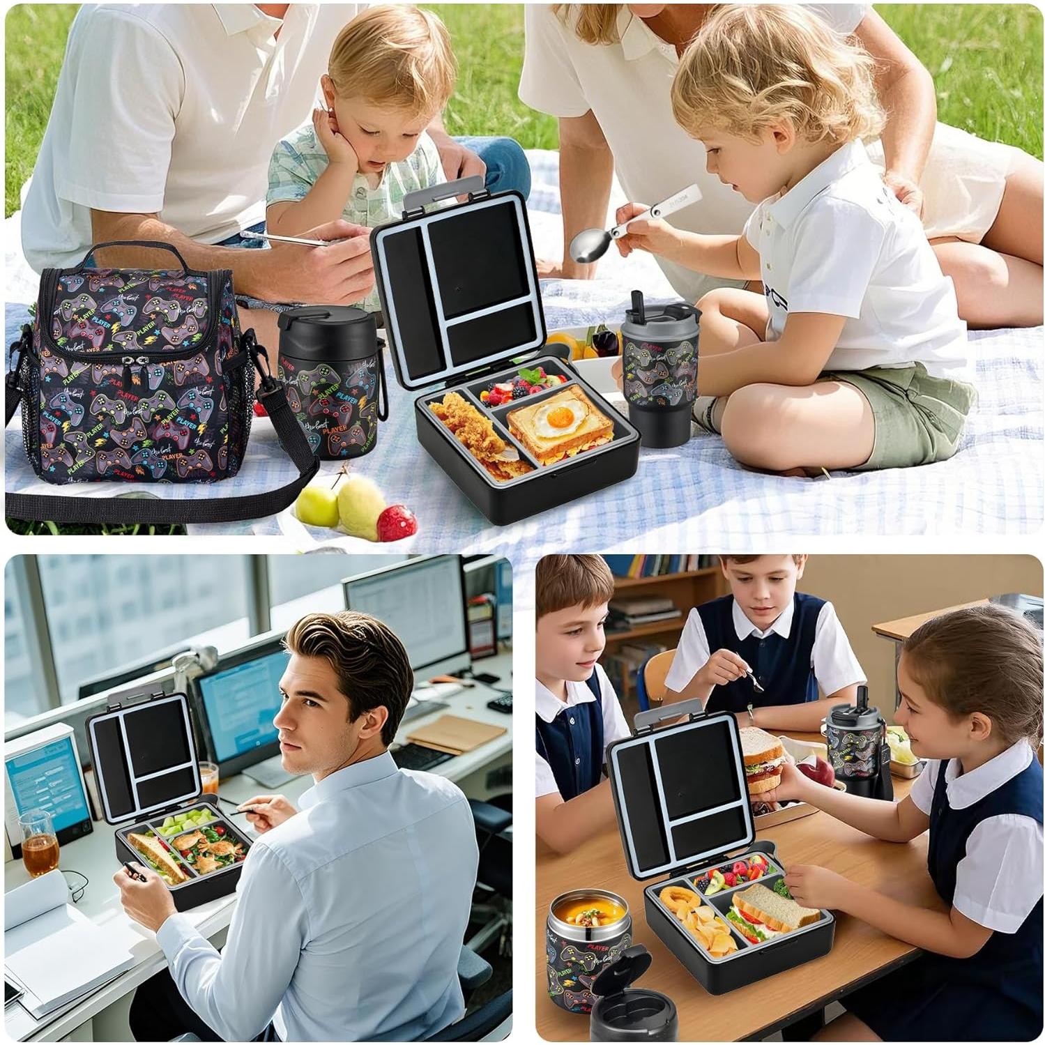 Caja de Almuerzo Bento Howeemo con Termo y Bolsa Aislada