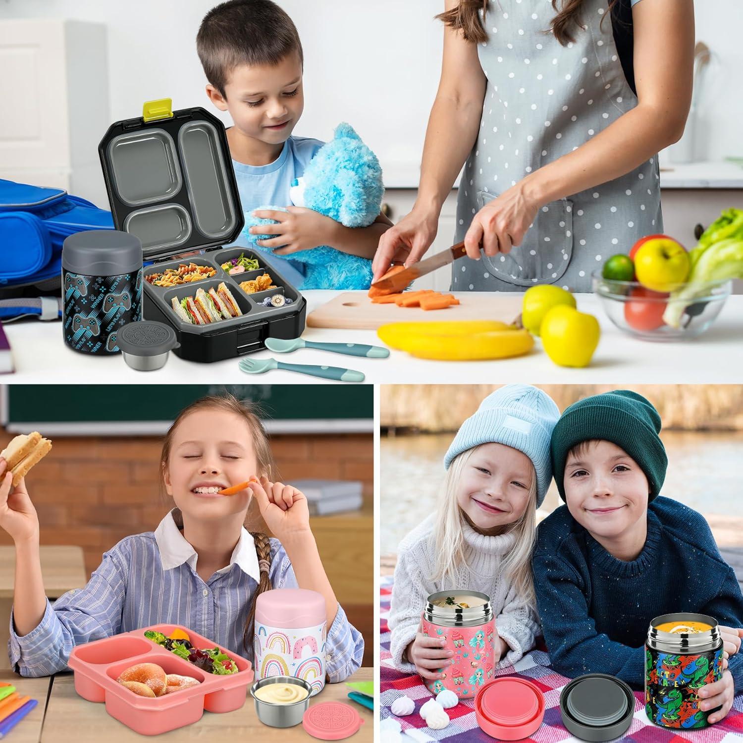 Conjunto Caja Almuerzo Bento Itslife Niños 5 Compartimentos