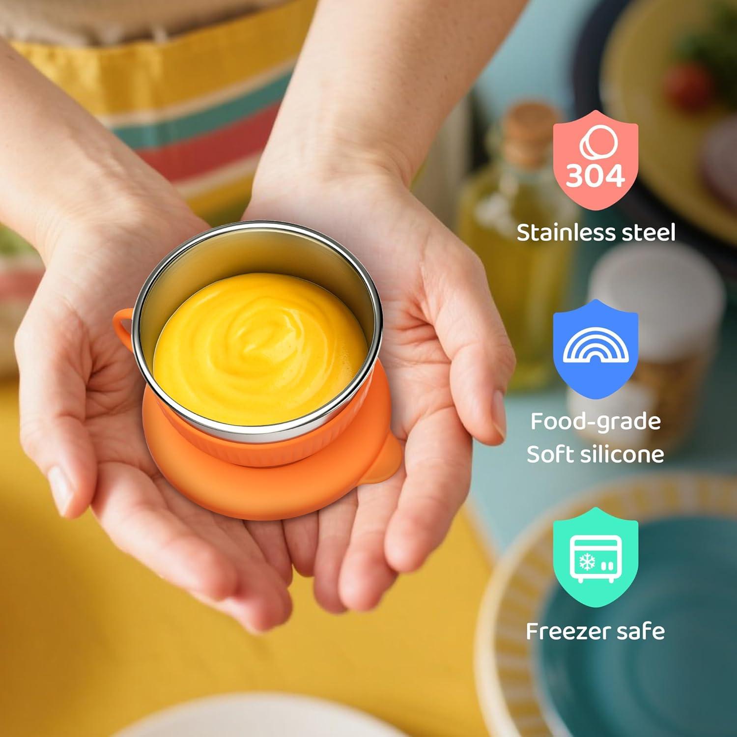 Contenedores de Acero Inoxidable Omilly 6 Pack 70ml con Tapas Silicona