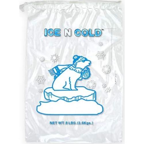 Bolsas de Hielo ICE N COLD con Cierre de Cuerda - 400 Unidades