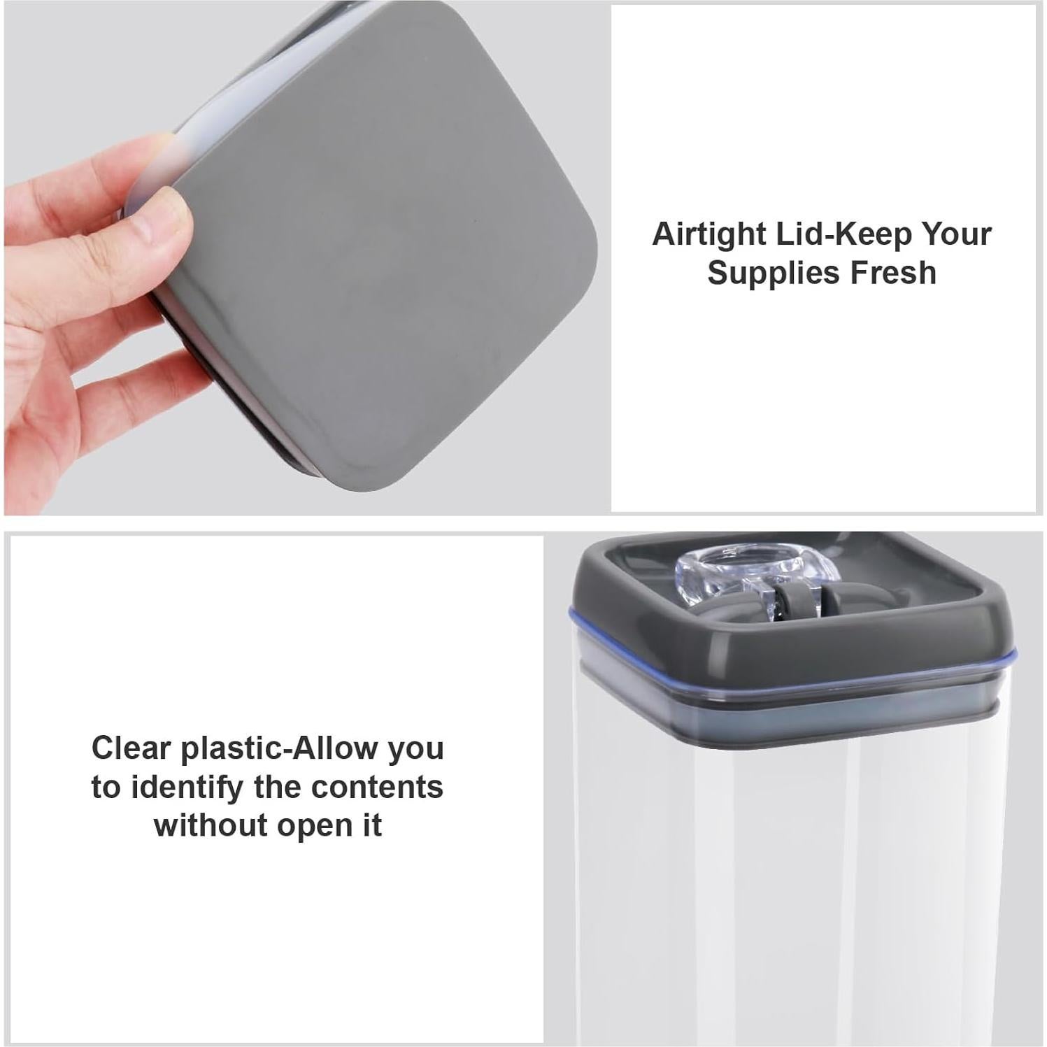 Contenedor Hermético Beccis 2.3L Transparente para Alimentos