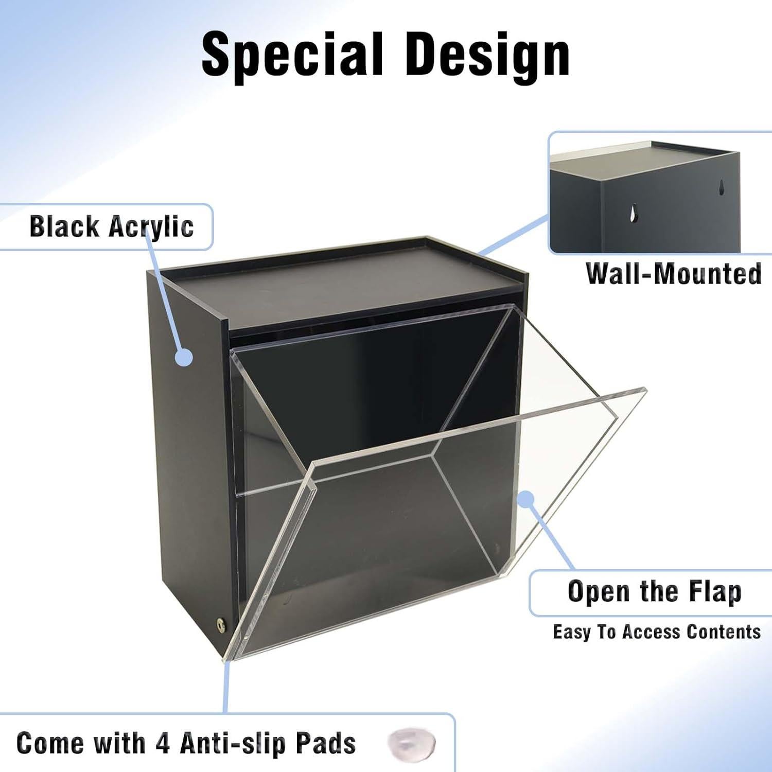 Contenedor de cápsulas de lavandería Gnjoyxuan negro 18.89 cm