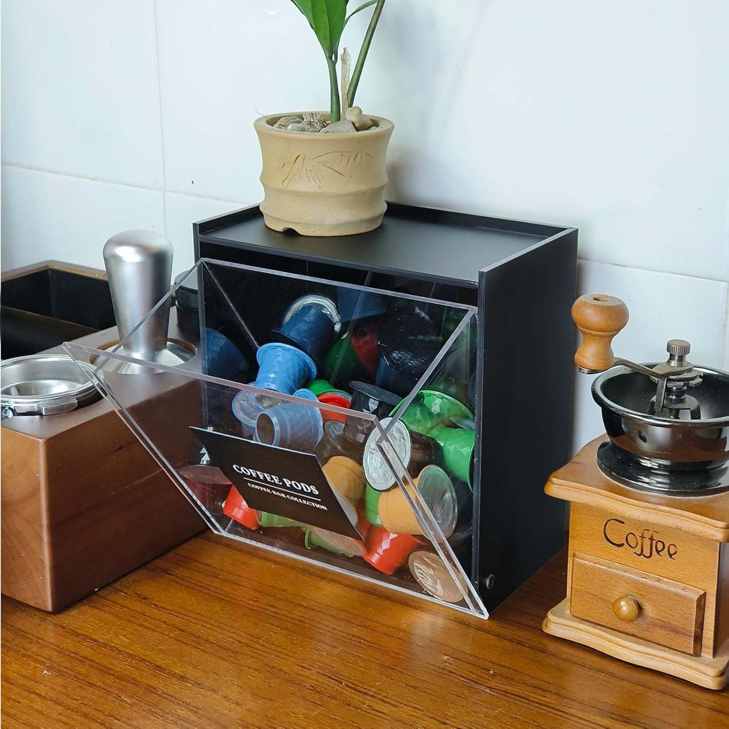 Contenedor de cápsulas de lavandería Gnjoyxuan negro 18.89 cm