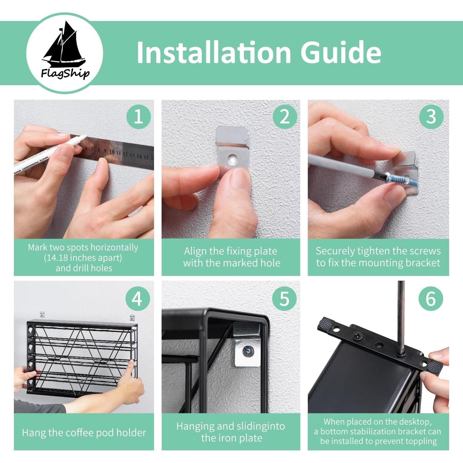 Soporte para cápsulas de café FlagShip 6 niveles 42 cápsulas