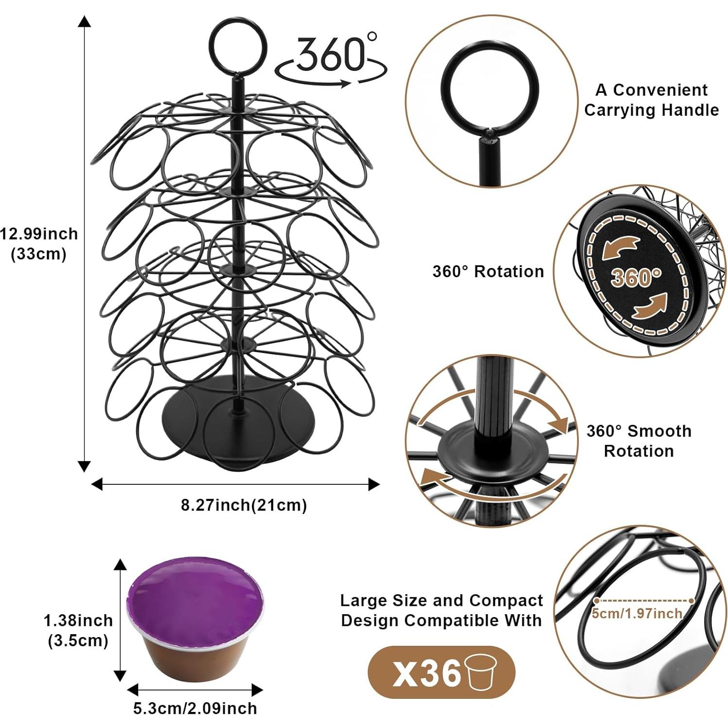 Soporte Giratorio para 40 Cápsulas de Café Gosemai 360°