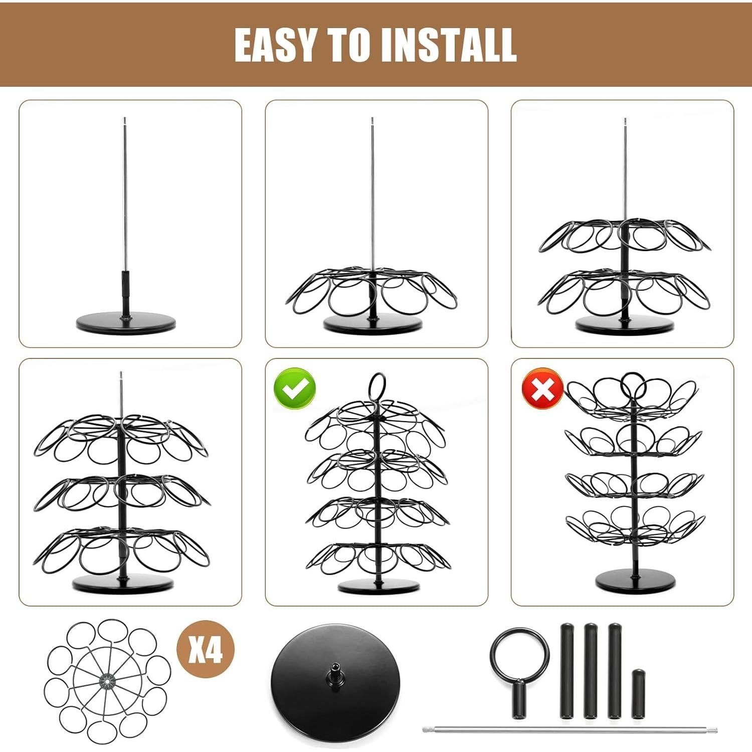 Soporte Giratorio para 40 Cápsulas de Café Gosemai 360°