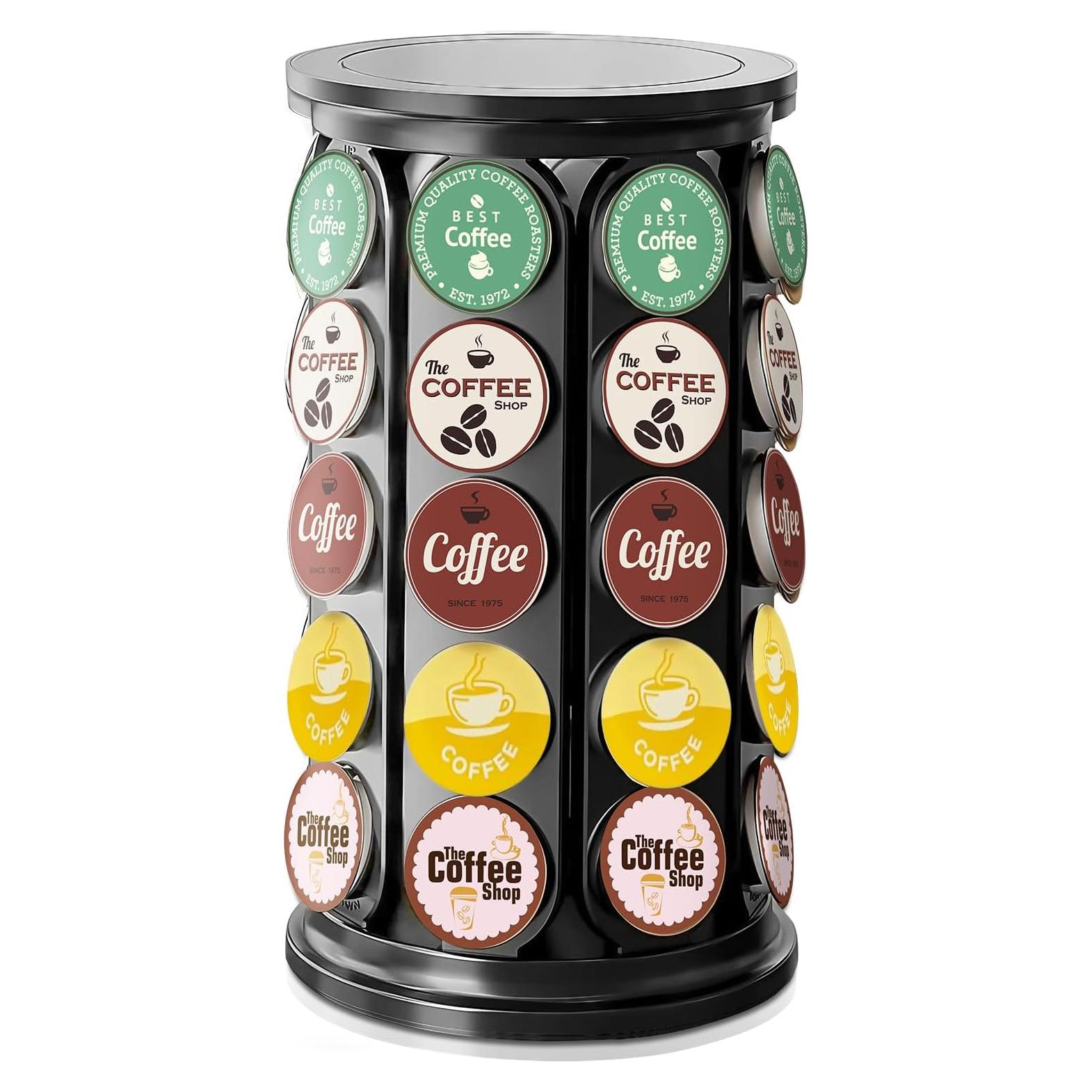 Soporte Organizador para K-Cup Tomshub, 40 Cápsulas, Negro