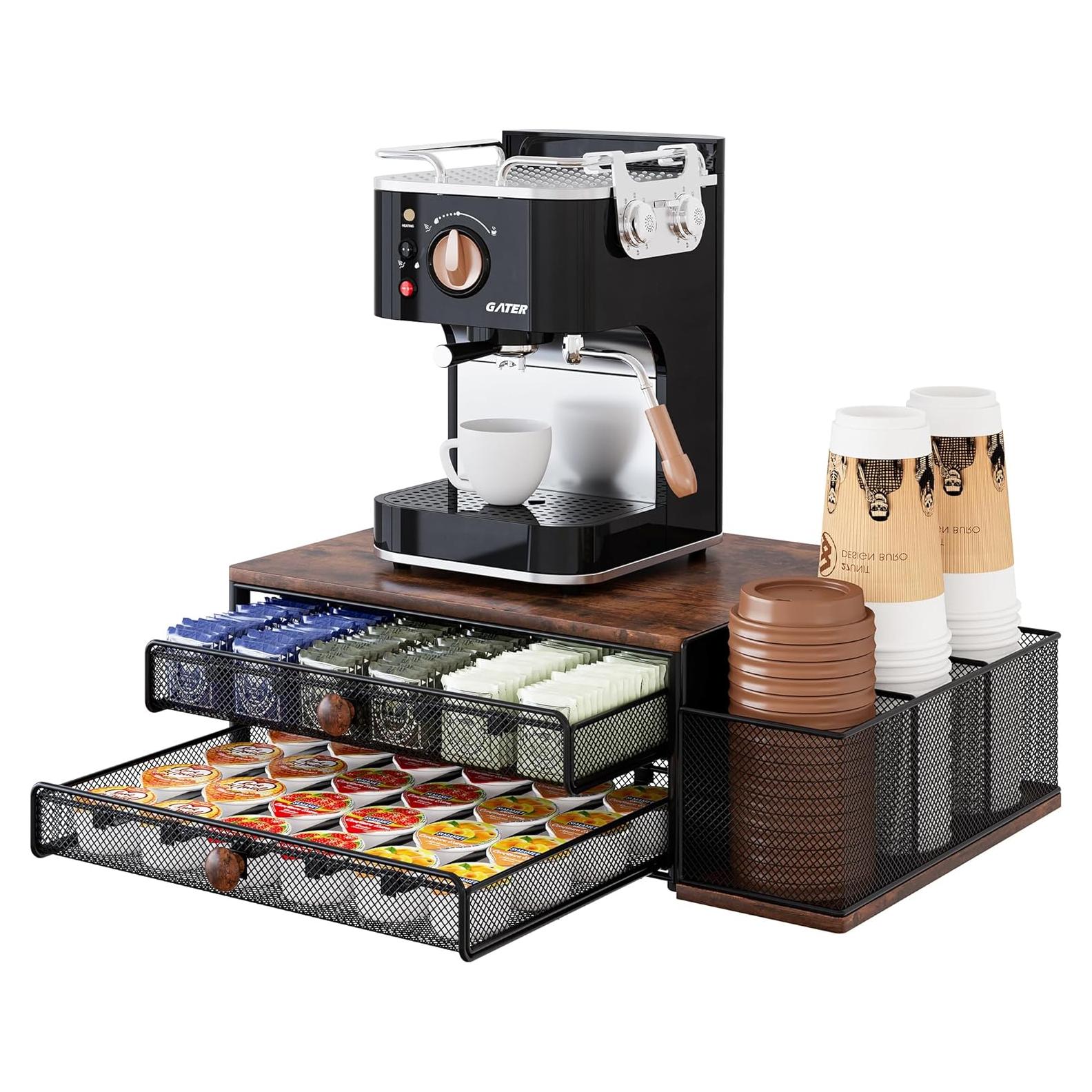 Organizador de Café IZLIF para 60 K Cups con Cajones y Soporte