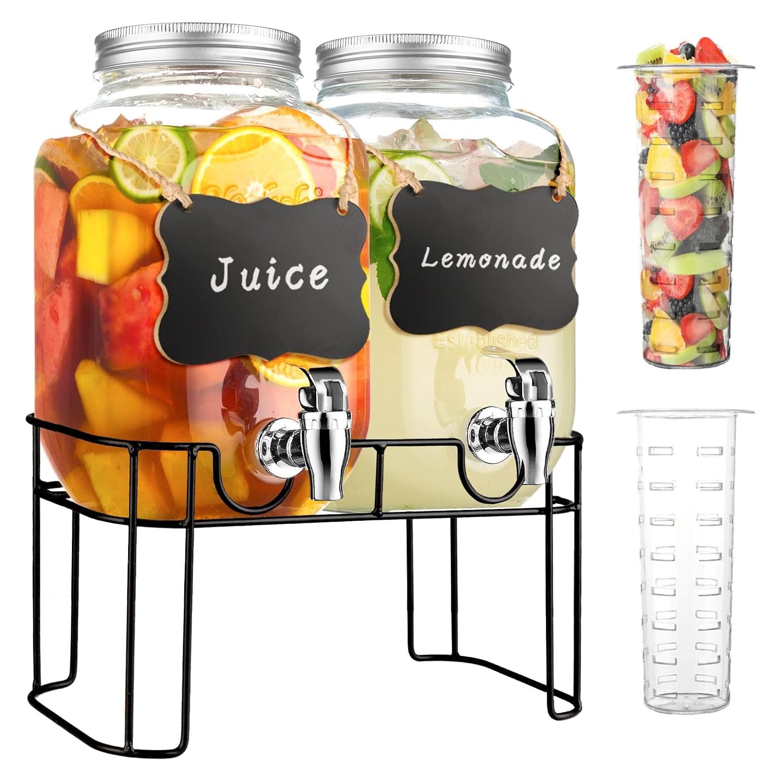 Dispensador de Bebidas de Vidrio Haotao 3.78L Retro Minimalista