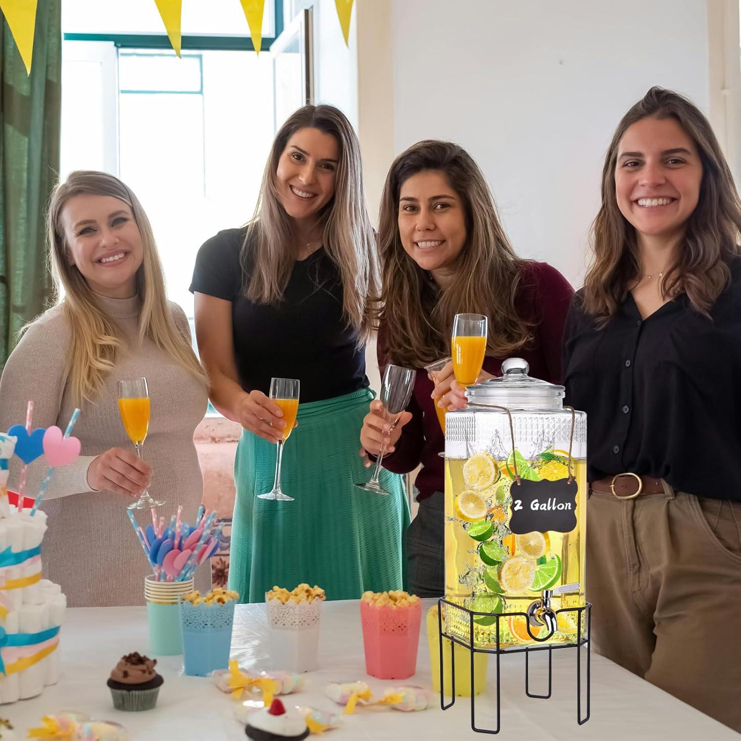 Dispensador de Bebidas de Vidrio Edycur 2 Galones con Grifo