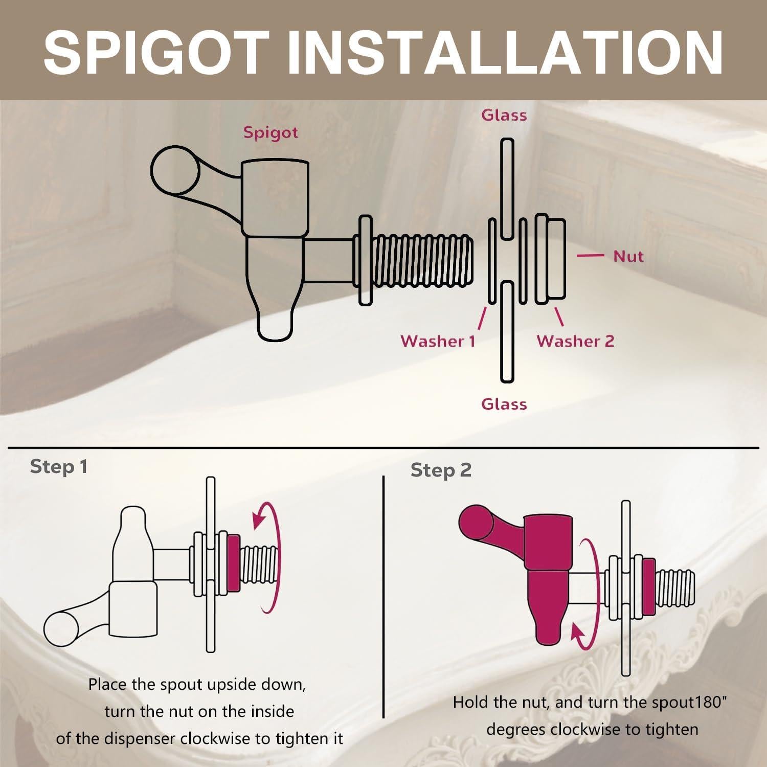 Dispensador de Bebidas de Vidrio FIMLOY 3.8L con Grifo Inoxidable