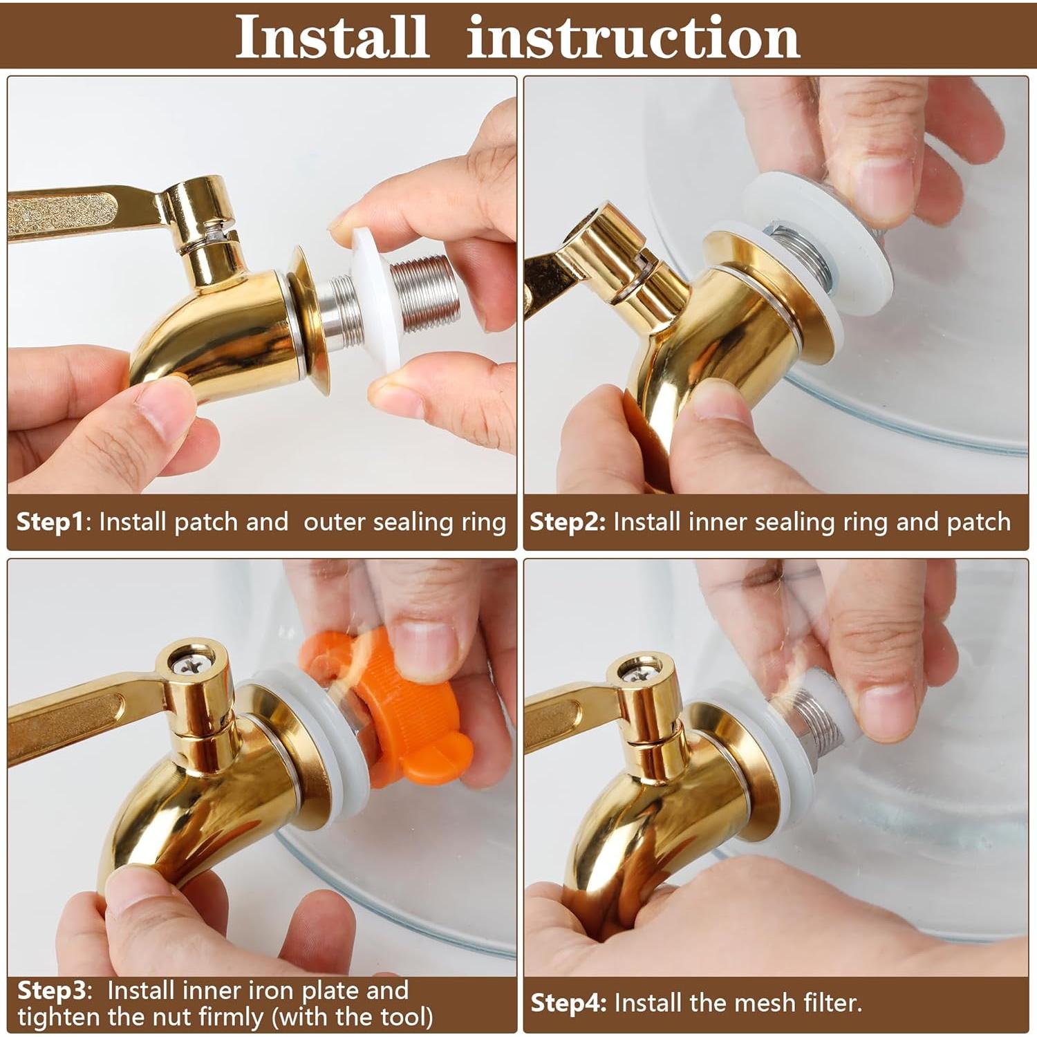 Dispensadores de Bebidas de Vidrio Quald, 2 Piezas 4 Litros