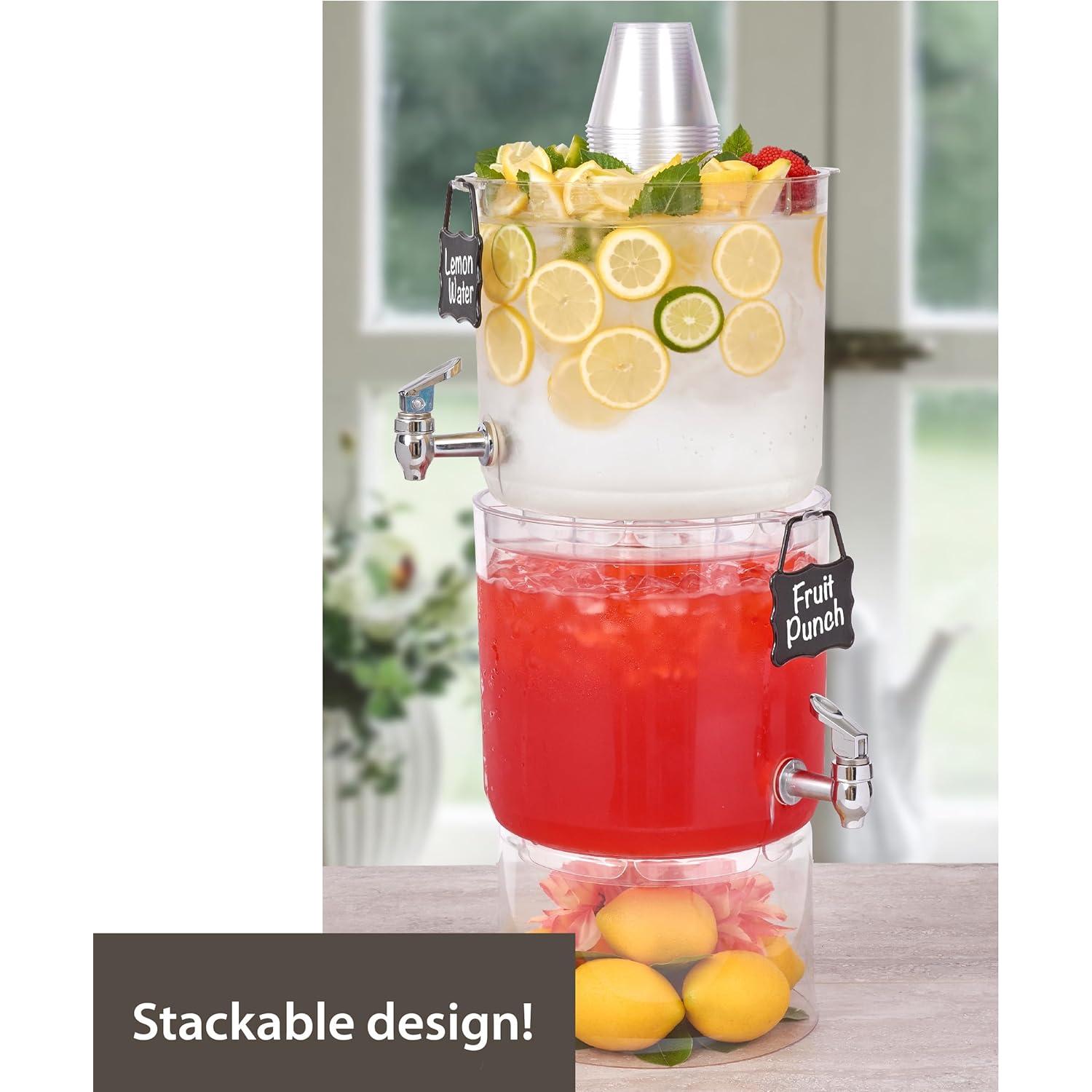 Dispensador de Bebidas Buddeez 2 Galones con Tapa y Soporte