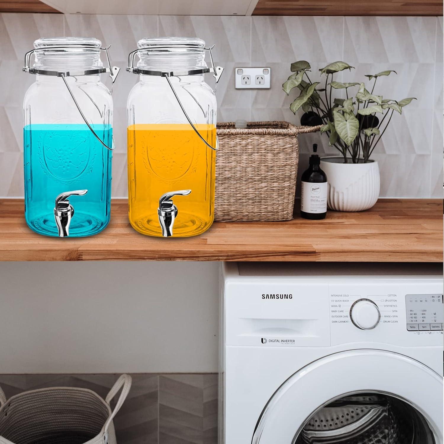 Dispensadores de Bebidas de Vidrio Eleganttime 3.78L - Paquete de 2