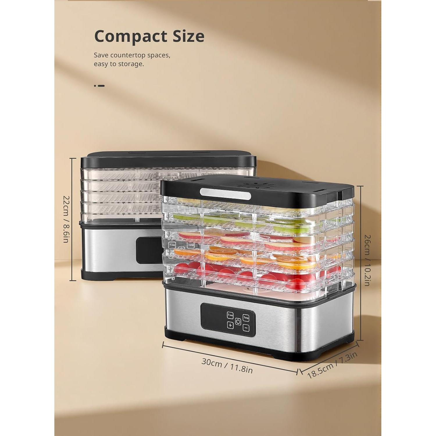 Deshidratador de Alimentos Yabano 250W 5 Bandejas Digital