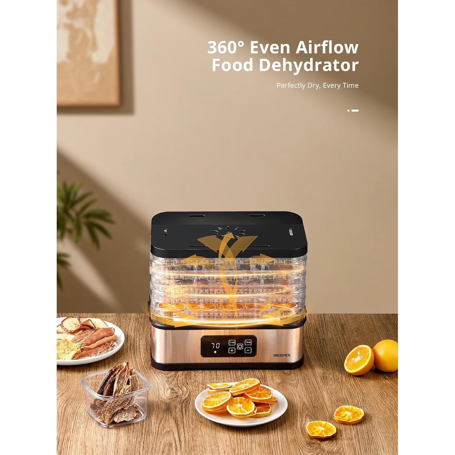 Deshidratadora de Alimentos Reemix GGJ-300B 5 Bandejas 120V