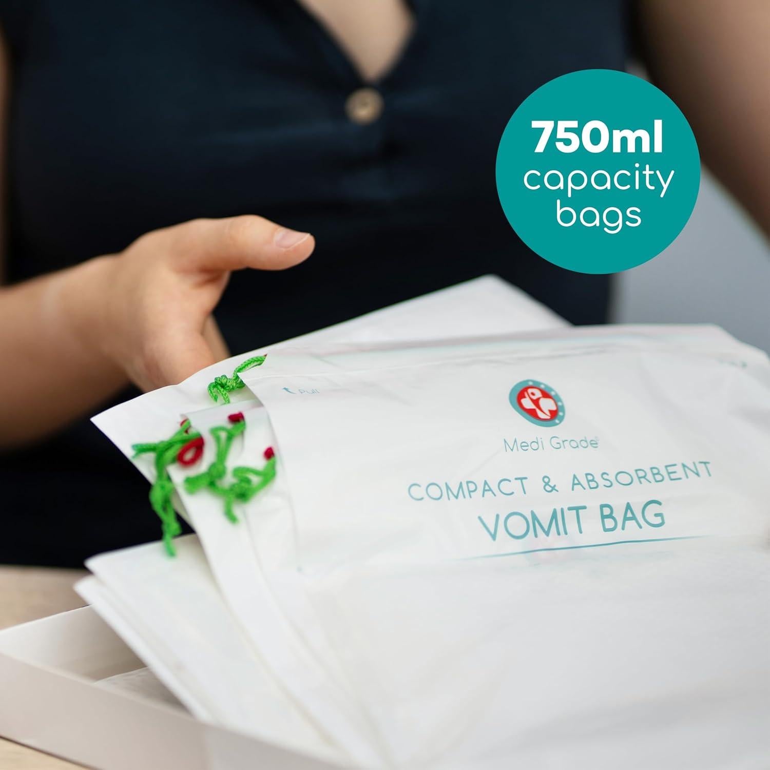 Bolsas Desechables para Vómito Medi Grade - 22 Piezas Absorbentes