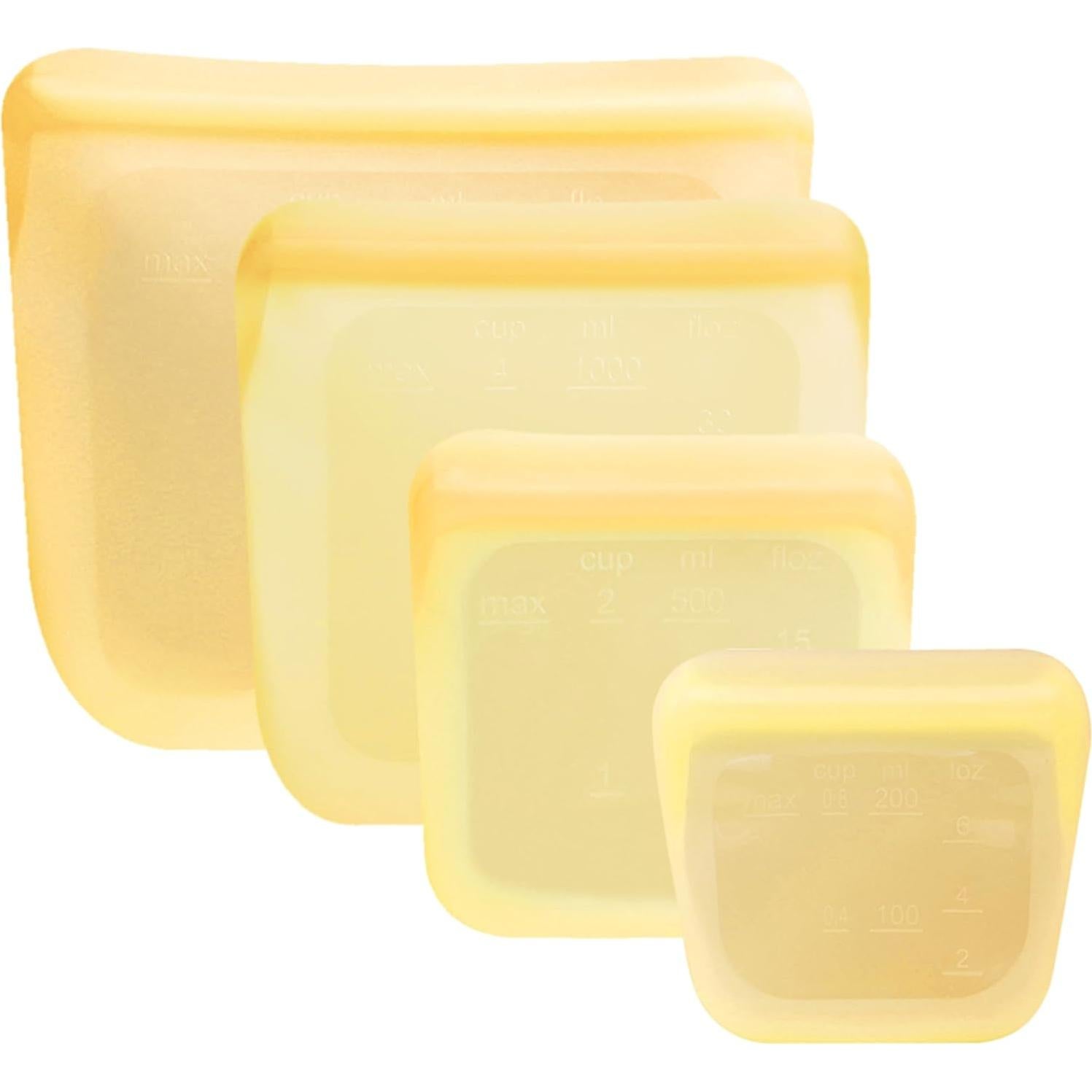 Set de 5 Bolsas de Silicona Reutilizables purifyou 170g a 1814g