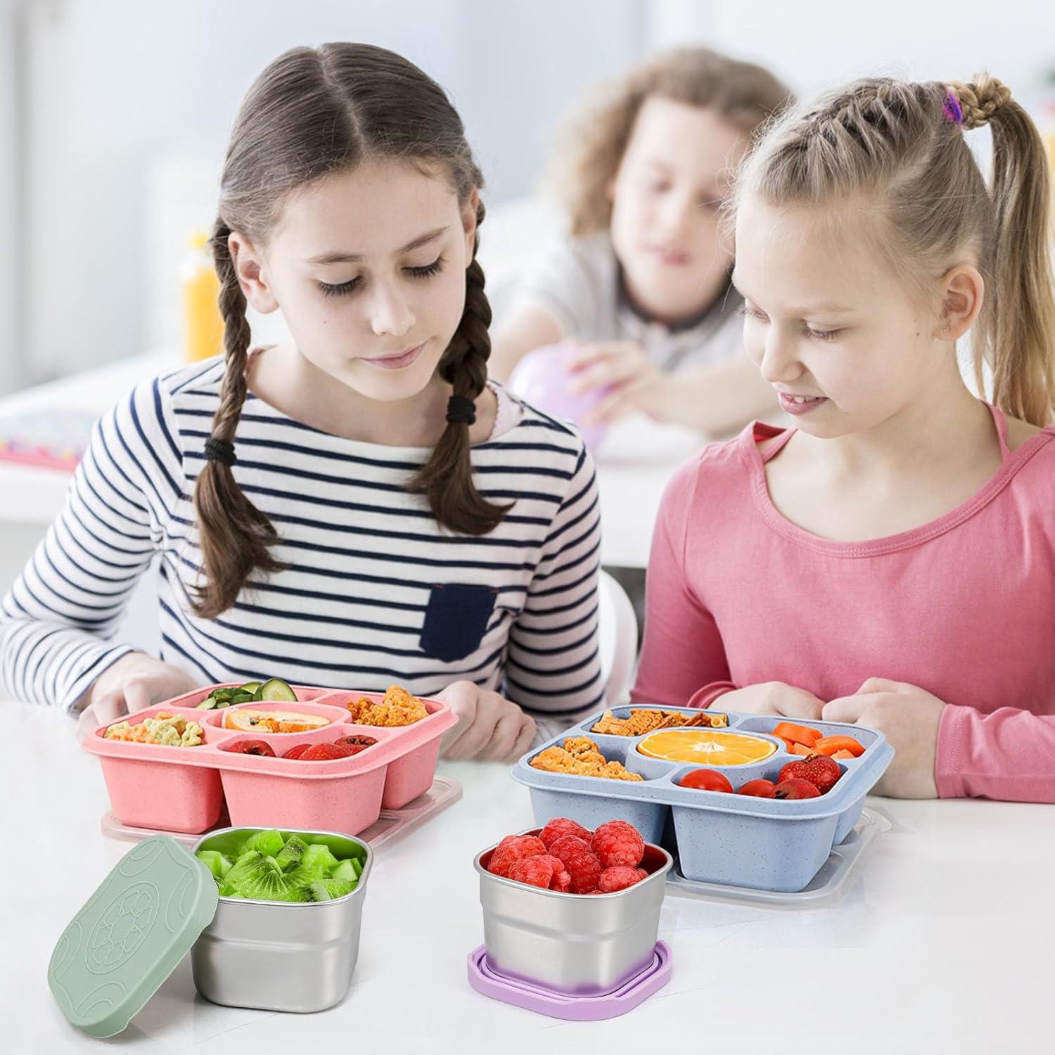 Caperci Contenedores de Acero Inoxidable 4 Pack 133g con Tapas