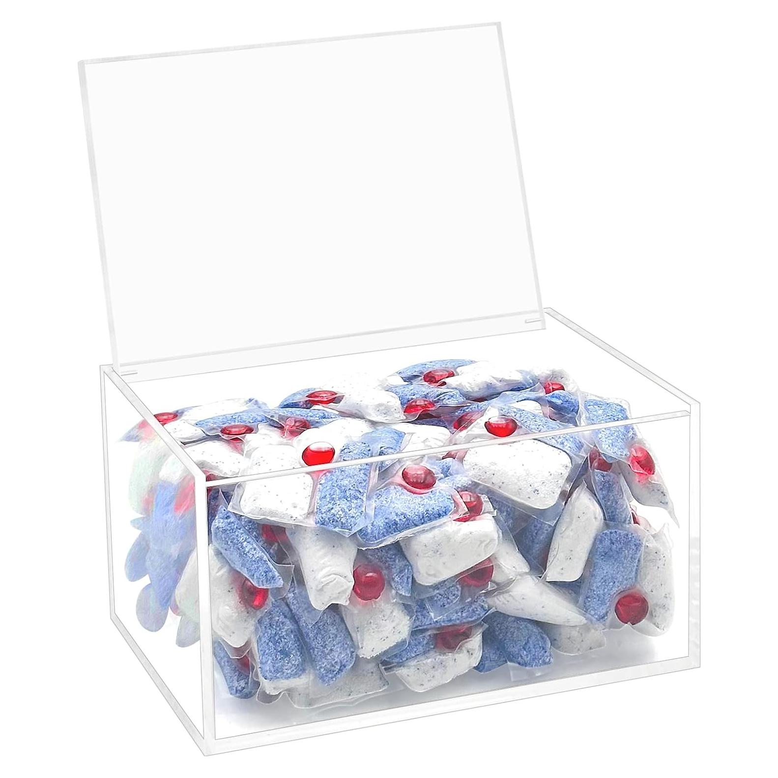 Caja de Almacenamiento para Cápsulas de Lavavajillas Bigfety Acrílico Transparente