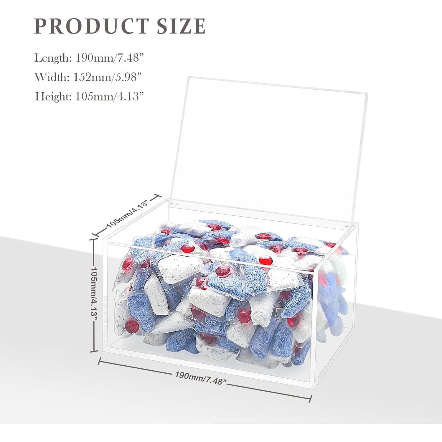 Caja de Almacenamiento para Cápsulas de Lavavajillas Bigfety Acrílico Transparente