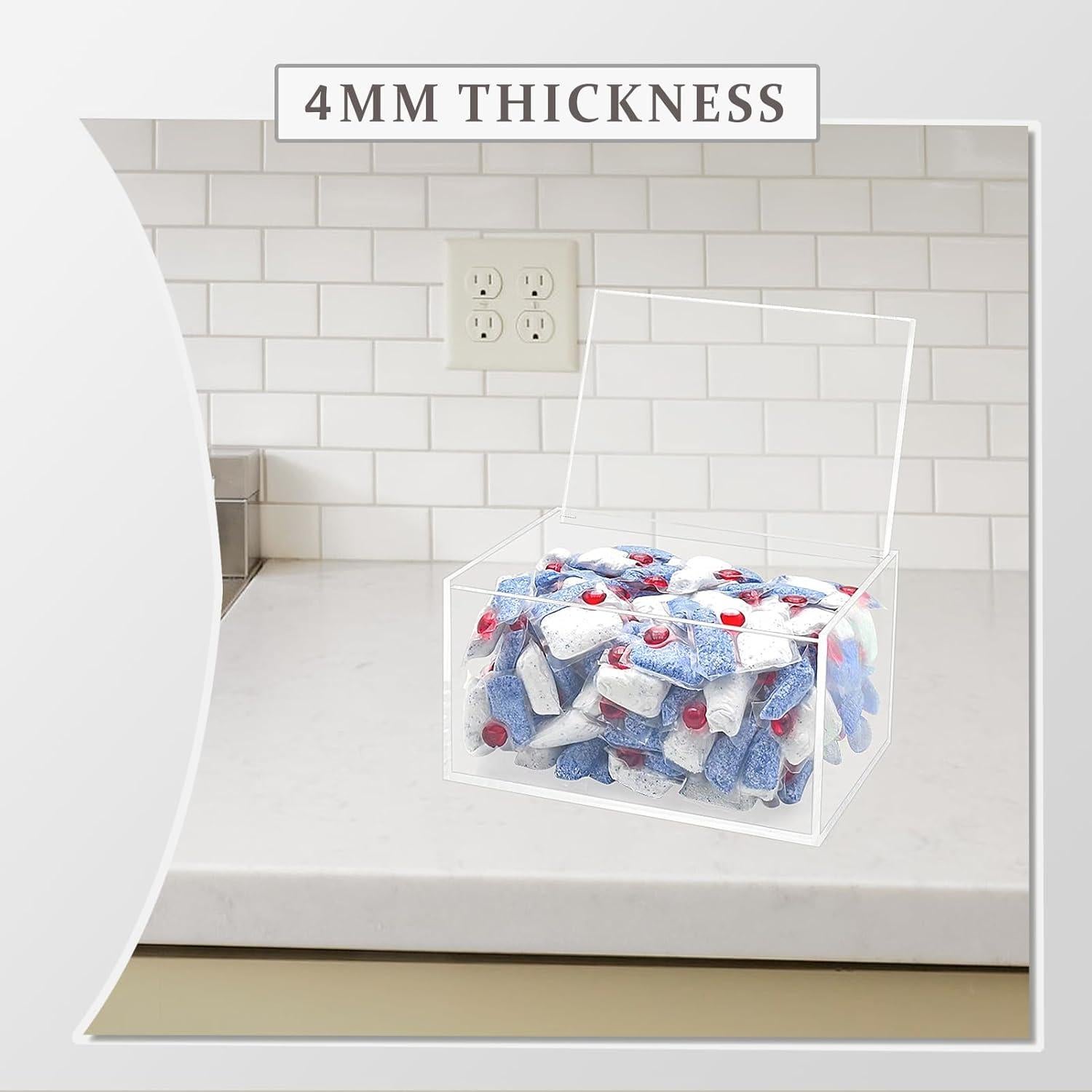 Caja de Almacenamiento para Cápsulas de Lavavajillas Bigfety Acrílico Transparente