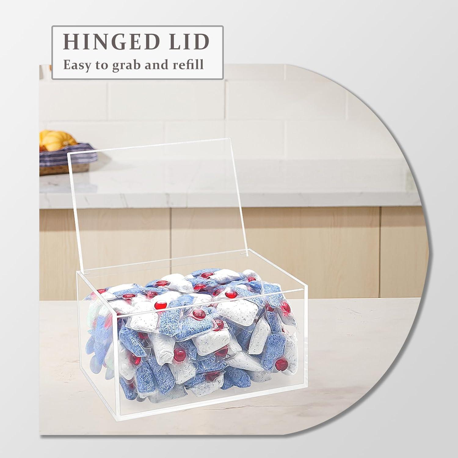 Caja de Almacenamiento para Cápsulas de Lavavajillas Bigfety Acrílico Transparente