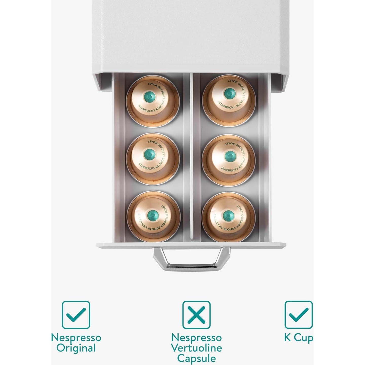 Soporte para cápsulas de café Navaris Gris - Organizador compacto