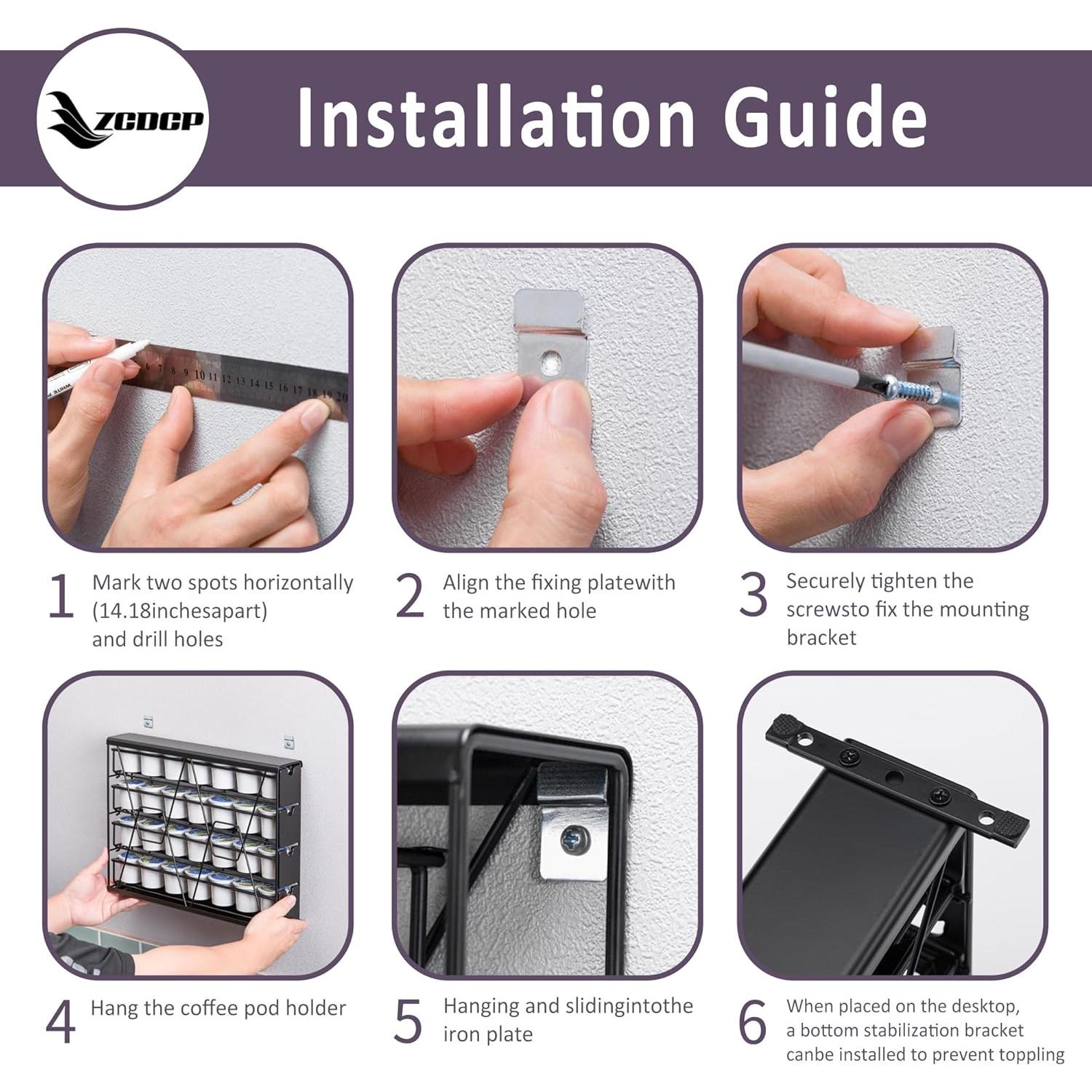 Soporte de Cápsulas de Café K Cup ZCDCP 4 Niveles 28 Cápsulas