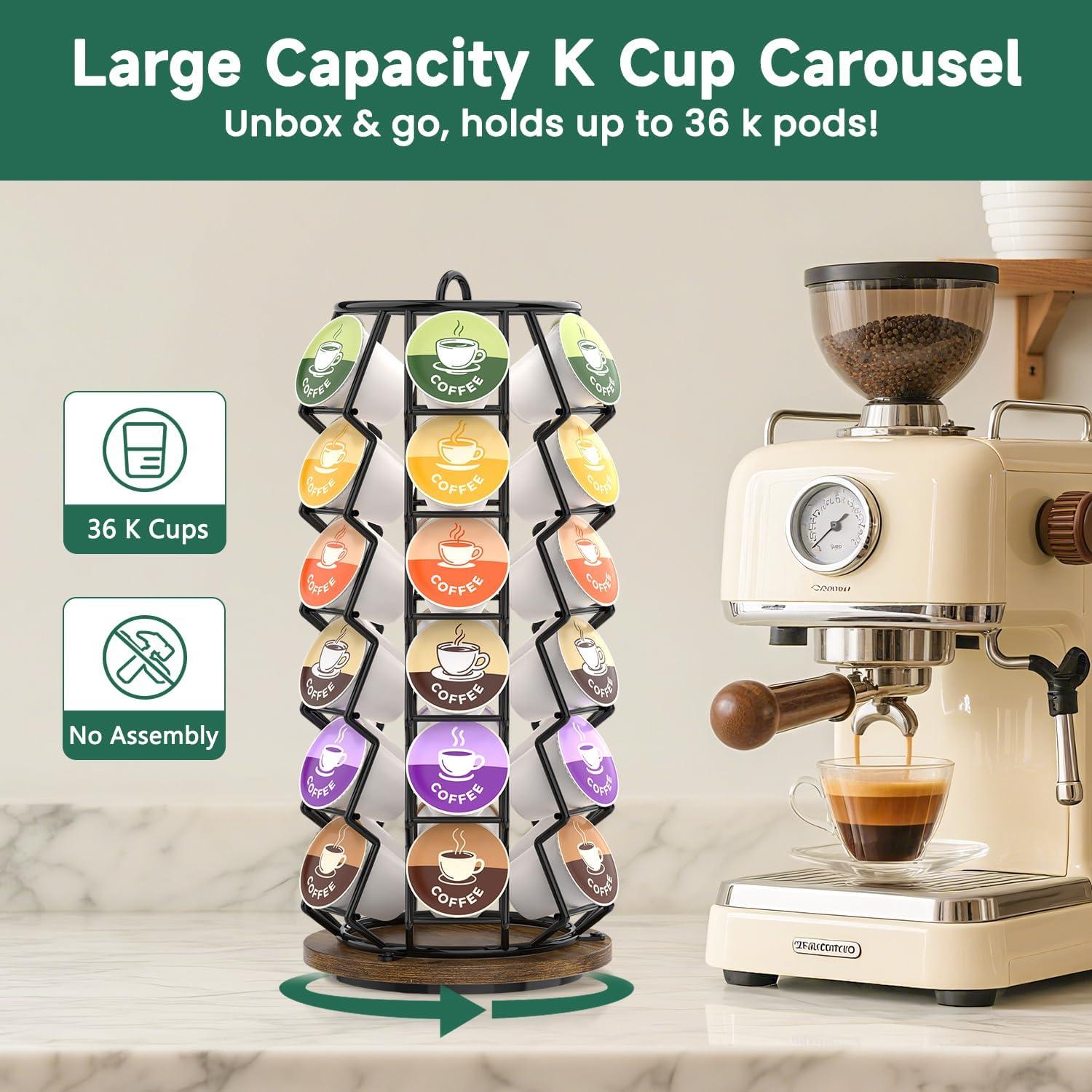 Soporte Organizador de Cápsulas de Café EsLuker.ly Carrousel 36 Unidades