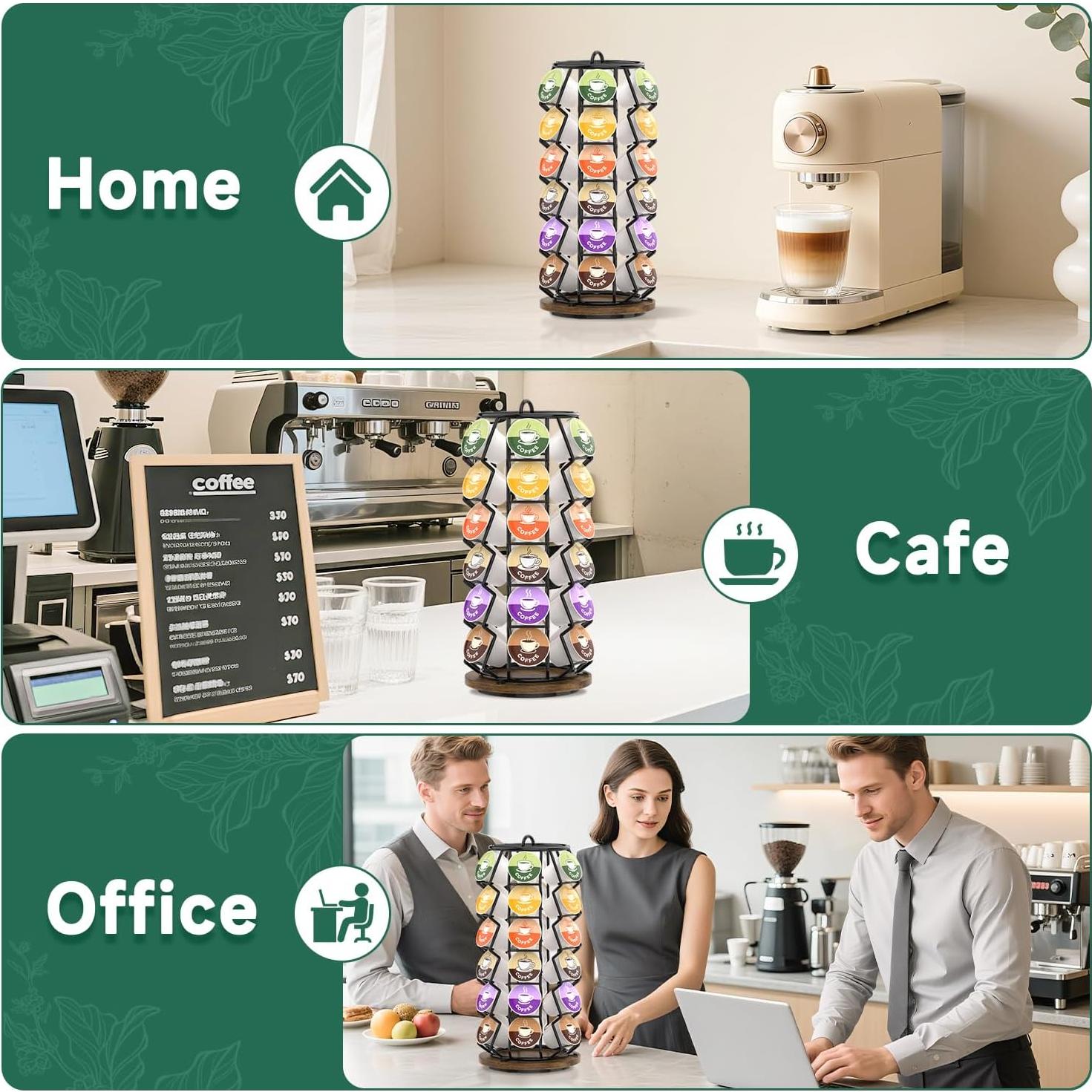 Soporte Organizador de Cápsulas de Café EsLuker.ly Carrousel 36 Unidades