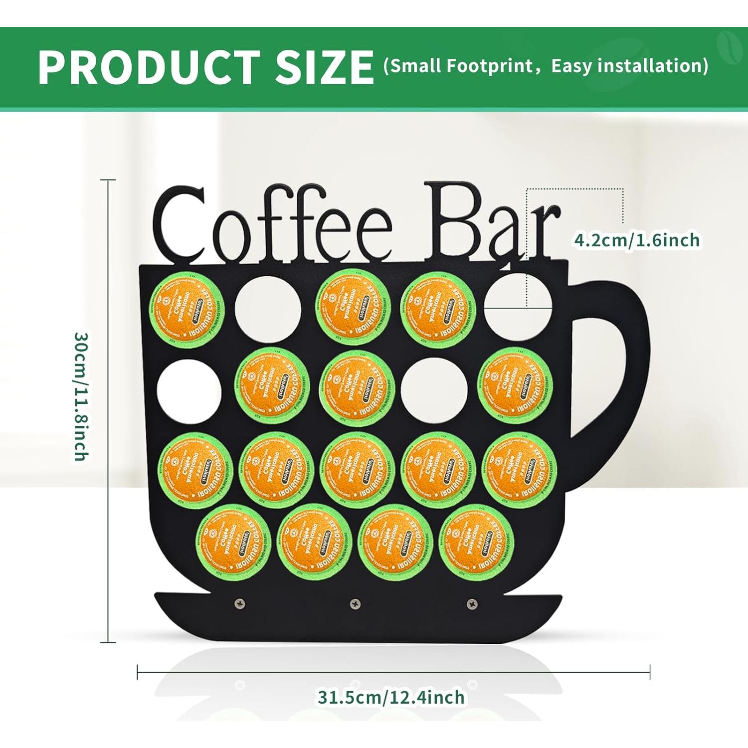 Soporte para K Cups KingLive de Metal Negro, 19 Cápsulas