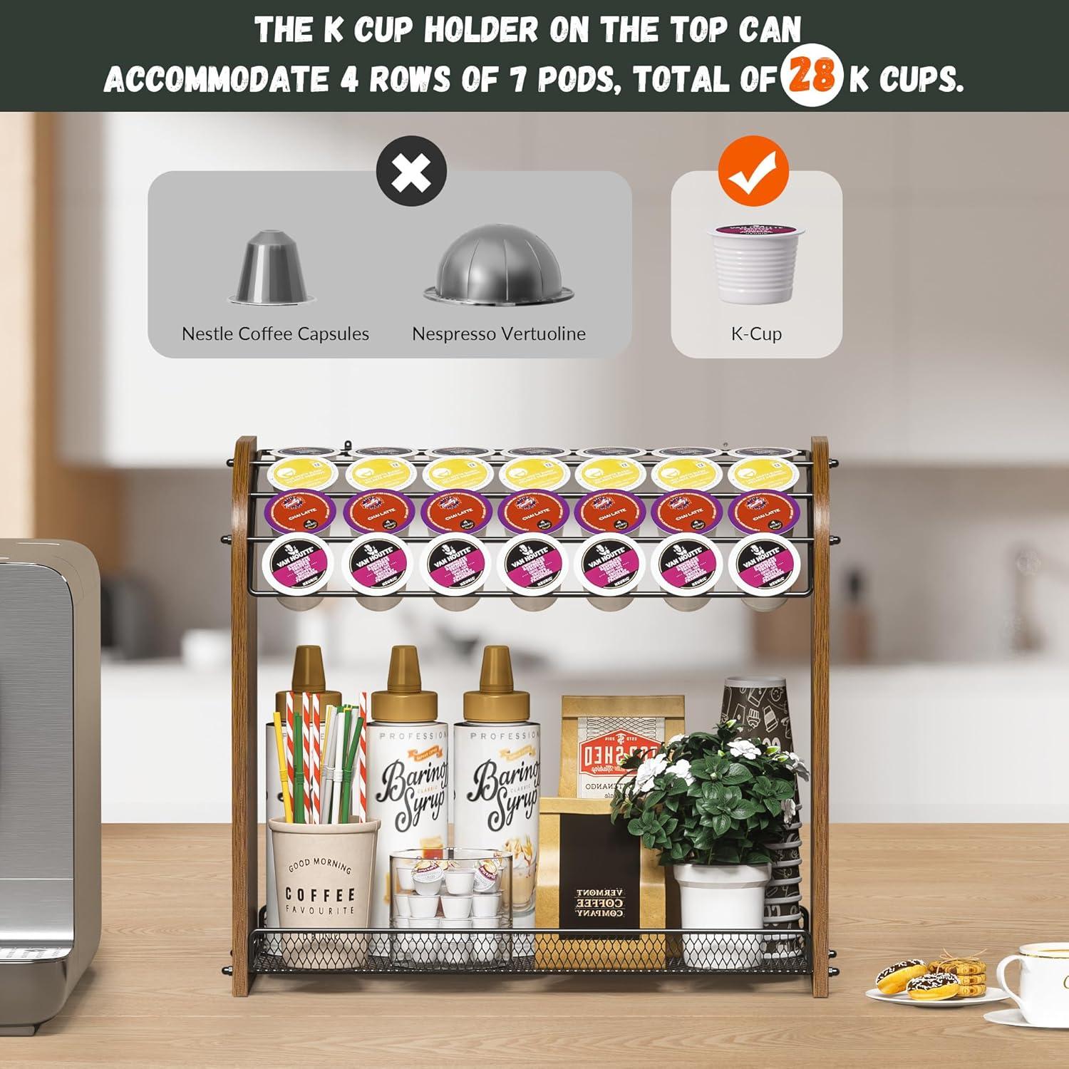 Soporte para K Cup Lixple - Organizador de 2 Niveles en Metal