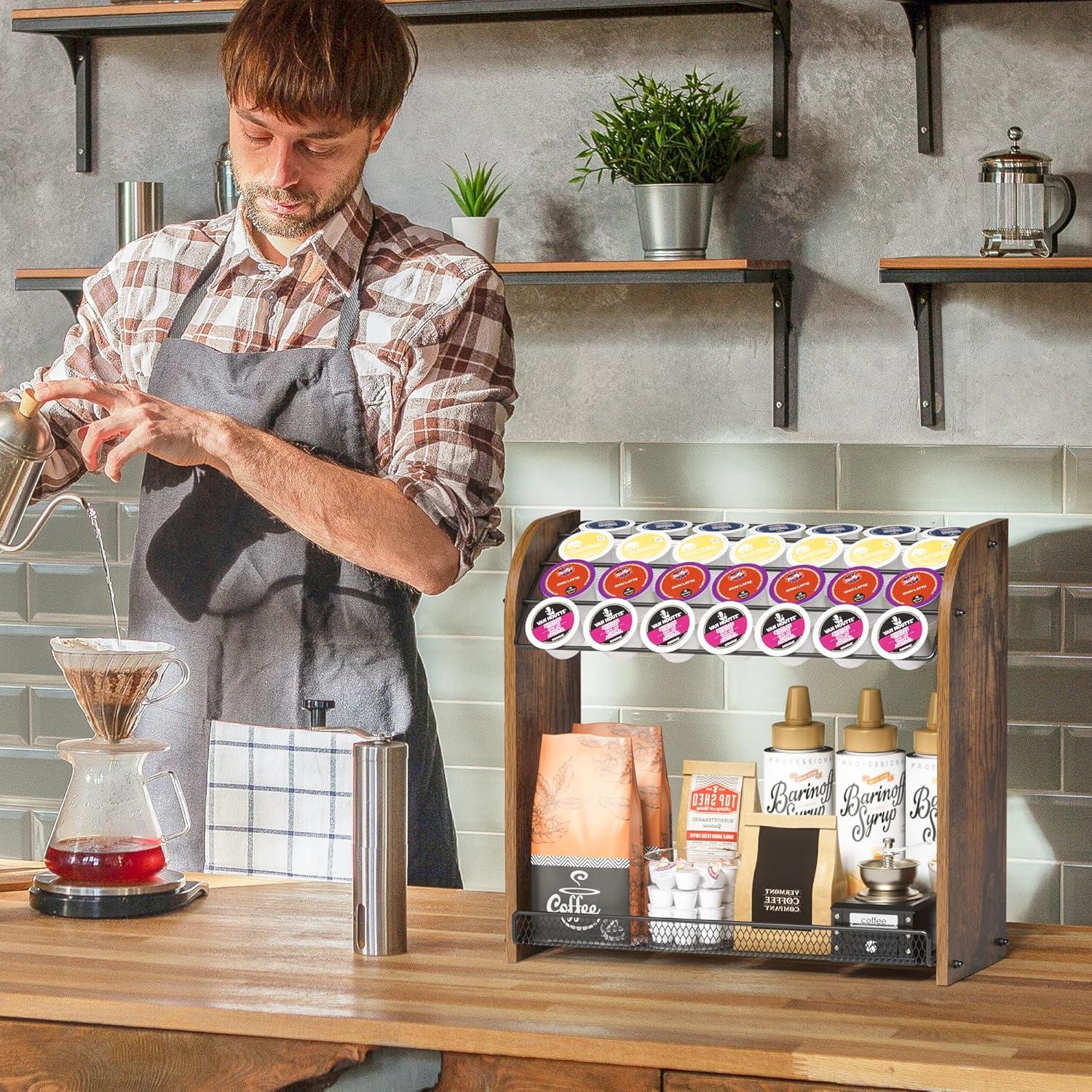 Soporte para K Cup Lixple - Organizador de 2 Niveles en Metal