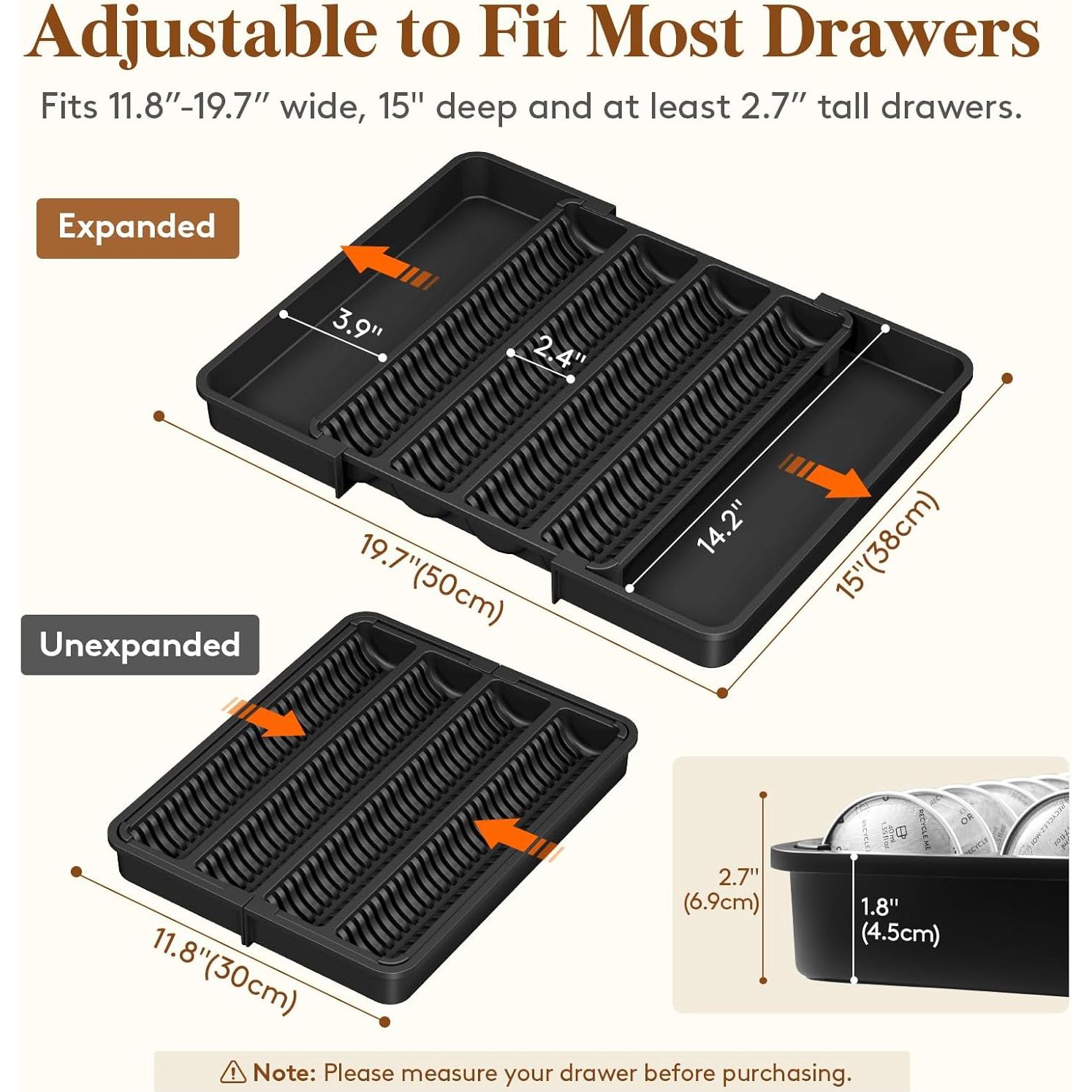 Organizador de Cajón para Cápsulas de Café Lifewit Expandible